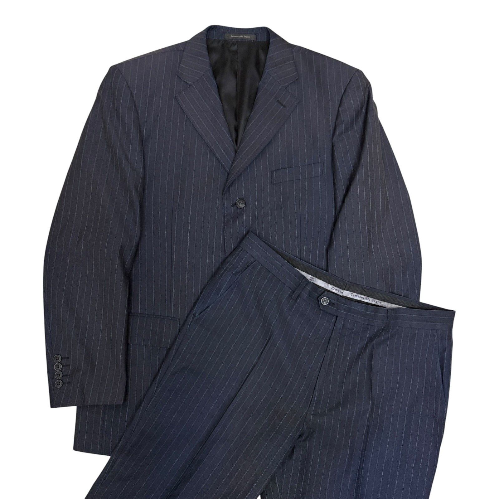 Ermenegildo Zegna $5000 ZEGNA VINTAGE Luxury Suit Blazer & Dress Pants 44R Size 44R - 12 Thumbnail