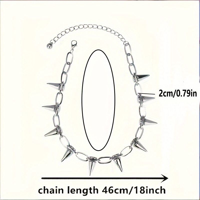 Japanese Brand Studded Rivet Spikes Necklace Size ONE SIZE - 2 Thumbnail