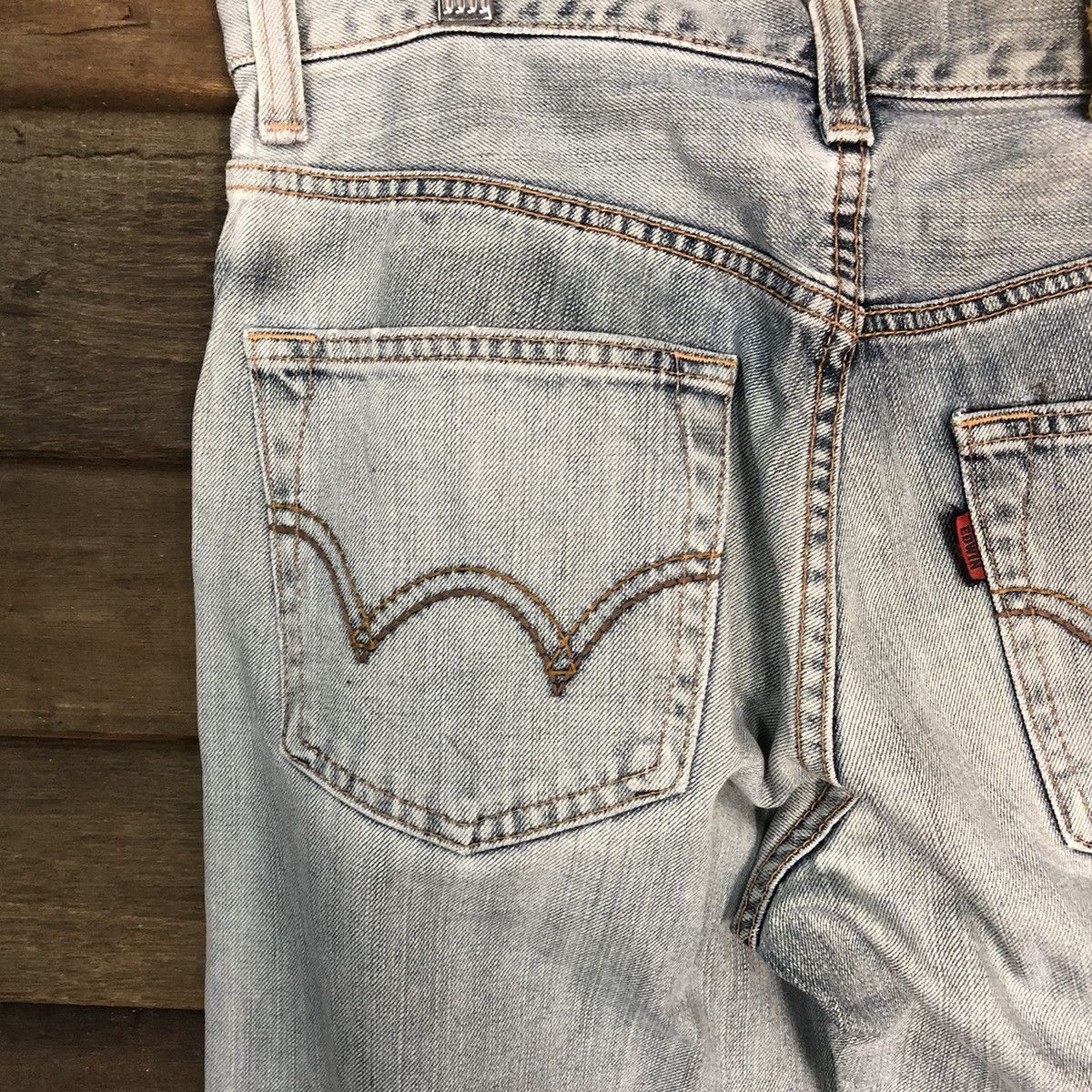 Edwin blue faded distressed ripped vintage Denim Pants #7387