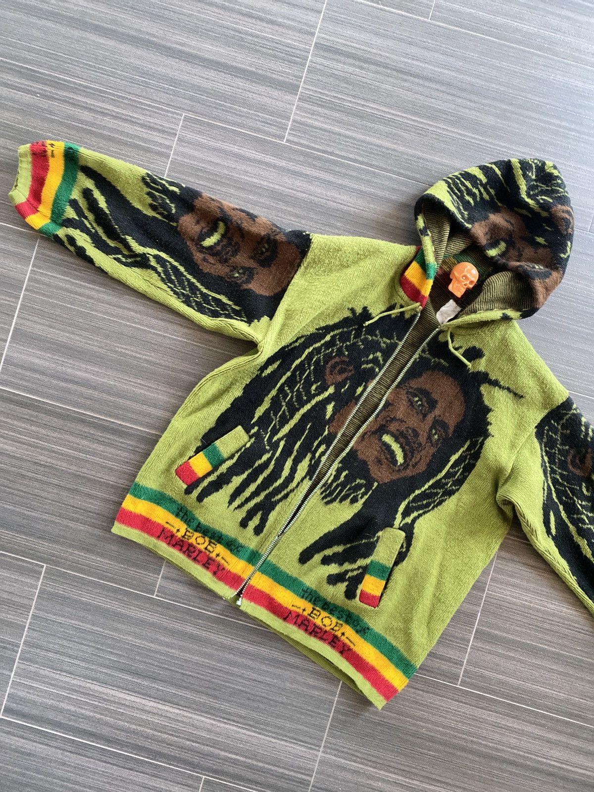 Vintage 90s bob marley hooded sweater jacket XL Size US XL / EU 56 / 4 - 2 Thumbnail
