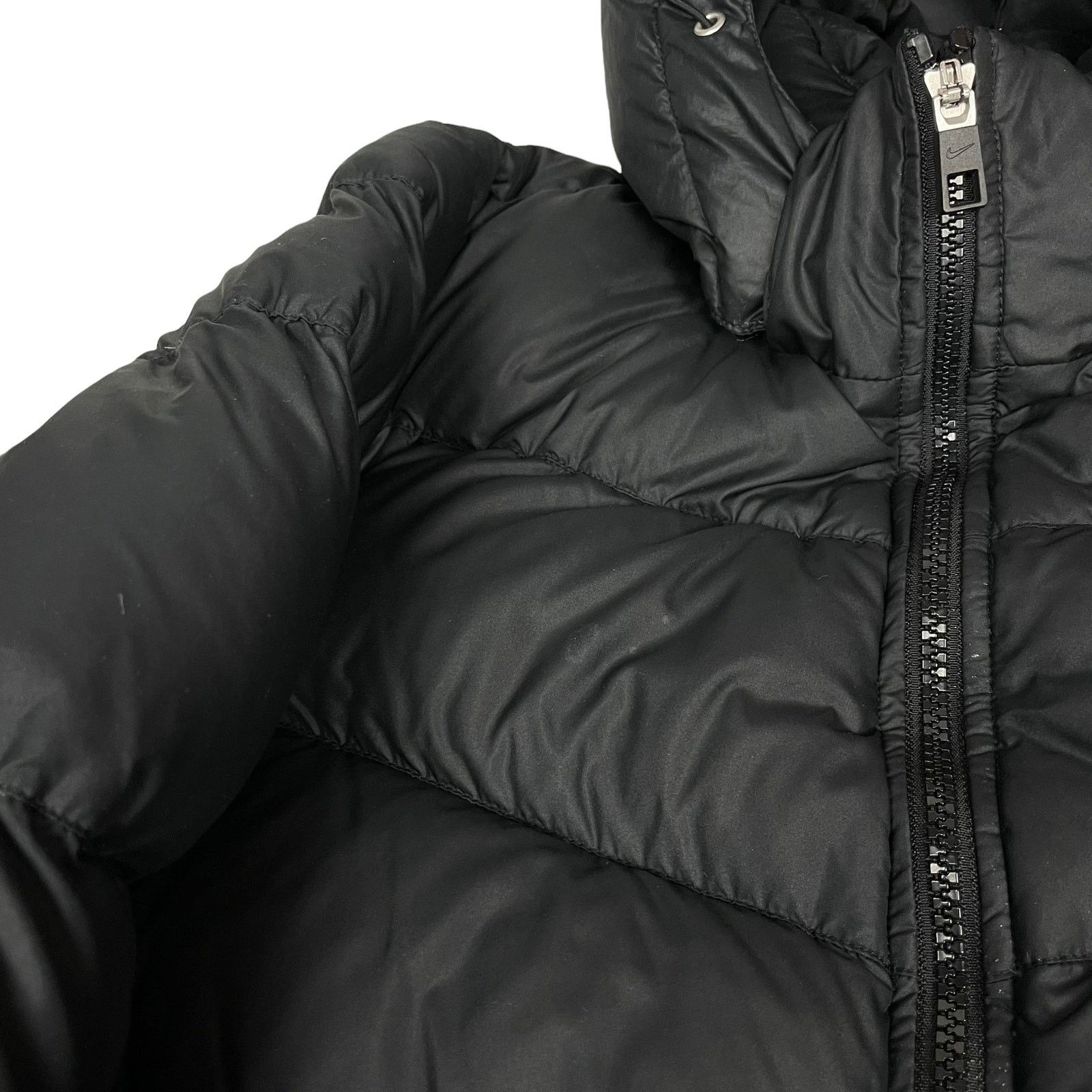 Nike Nike Adult Black Long Sleeve Hooded Full Zip Puffer Jacket M Size US M / EU 48-50 / 2 - 11 Thumbnail