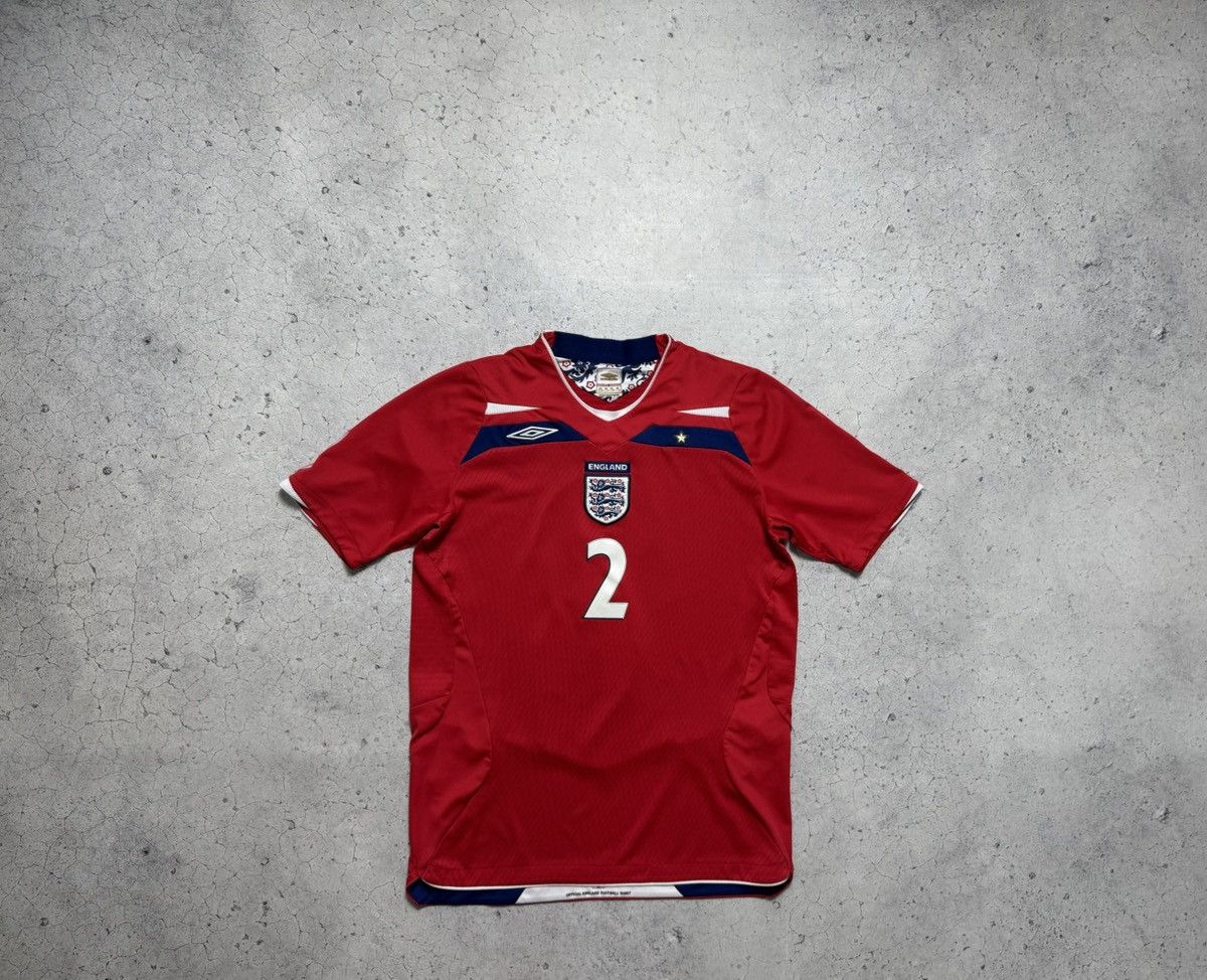 Umbro England Team Micah Richards #2 Vintage Soccer Jersey