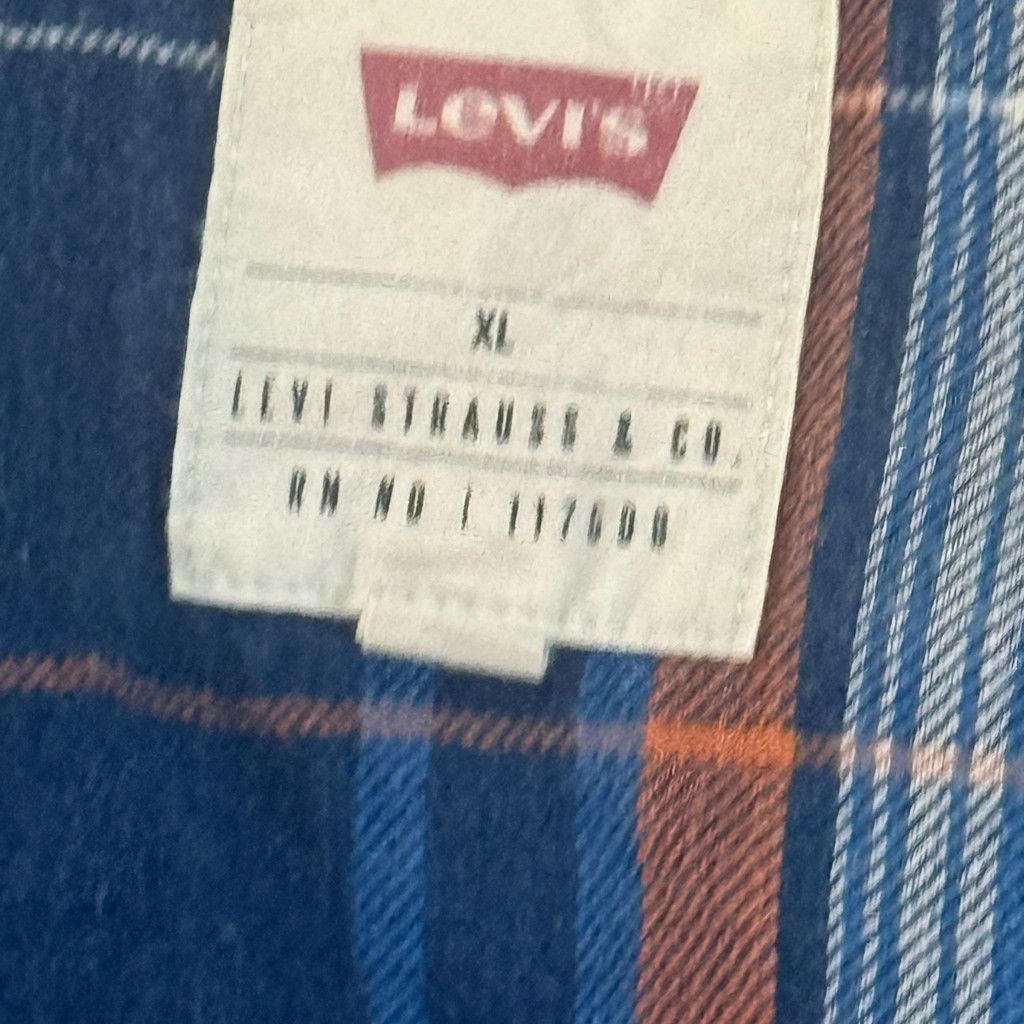 Levi's Levi’s Men’s XL Plaid Flannel Button Shirt Size US XL / EU 56 / 4 - 8 Thumbnail