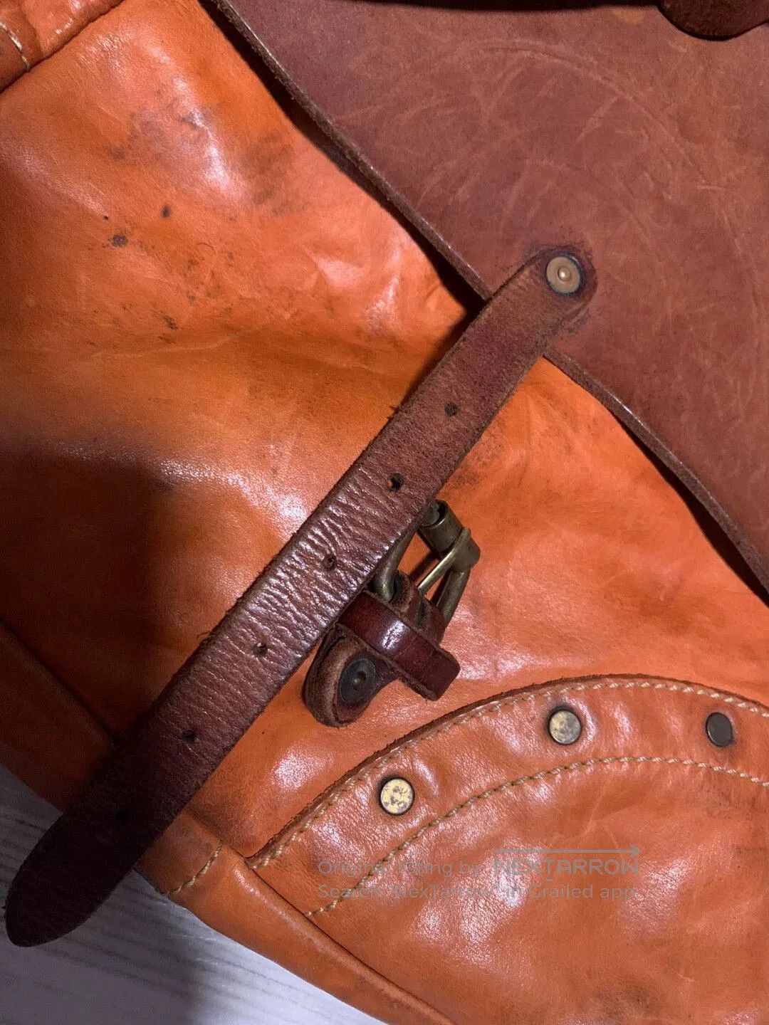 RRL Ralph Lauren Brown Leather Crossbody Messenger Bag. Size ONE SIZE - 6 Thumbnail