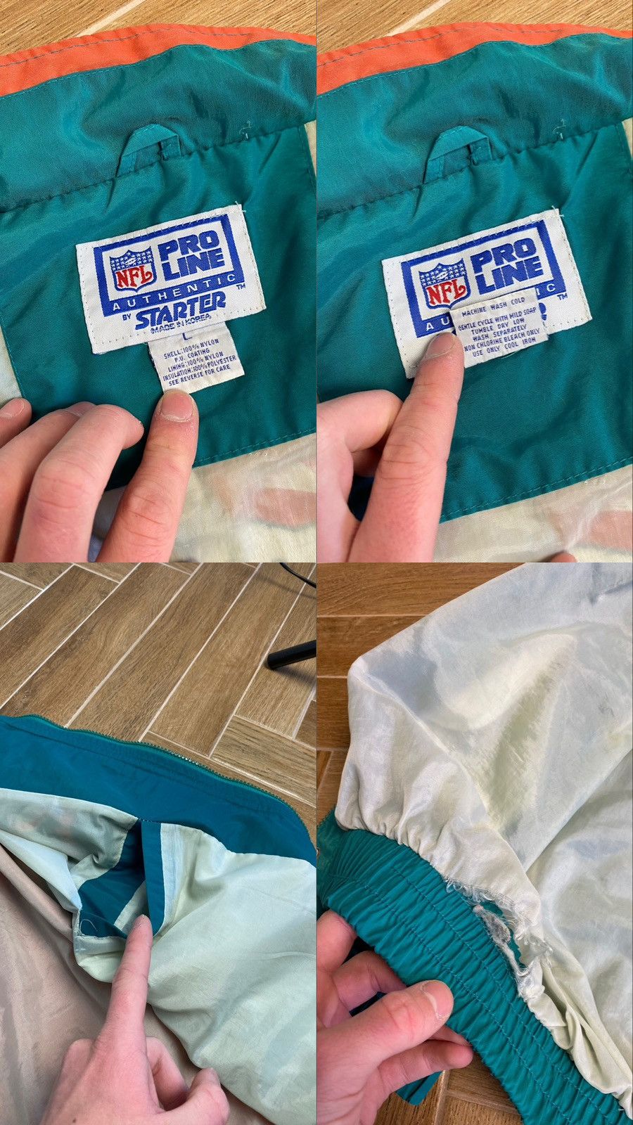 NFL × Starter × Vintage Vintage 90s Miami Dolphins Proline NFL Starter Jacket (L) Size US L / EU 52-54 / 3 - 7 Thumbnail