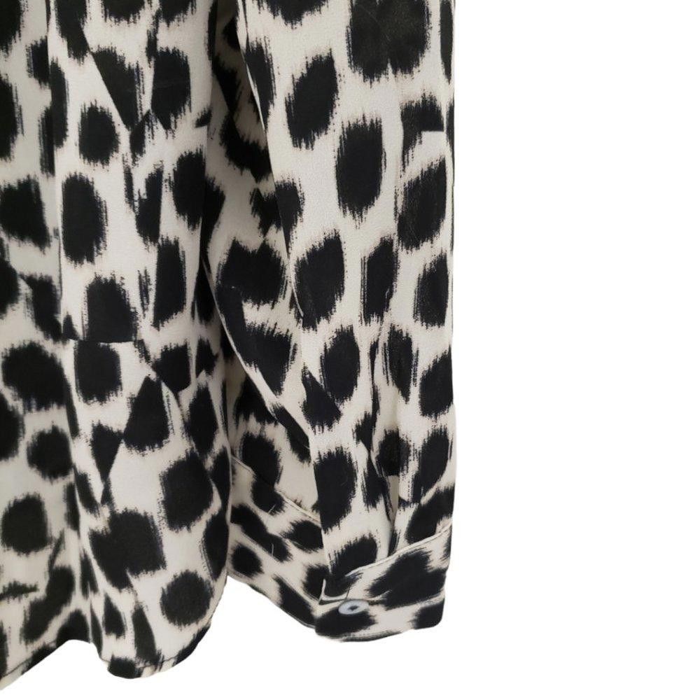 Designer CT198a Ladies Rose + Olive Animal Print Button Down Shirt M Size M / US 6-8 / IT 42-44 - 5 Thumbnail