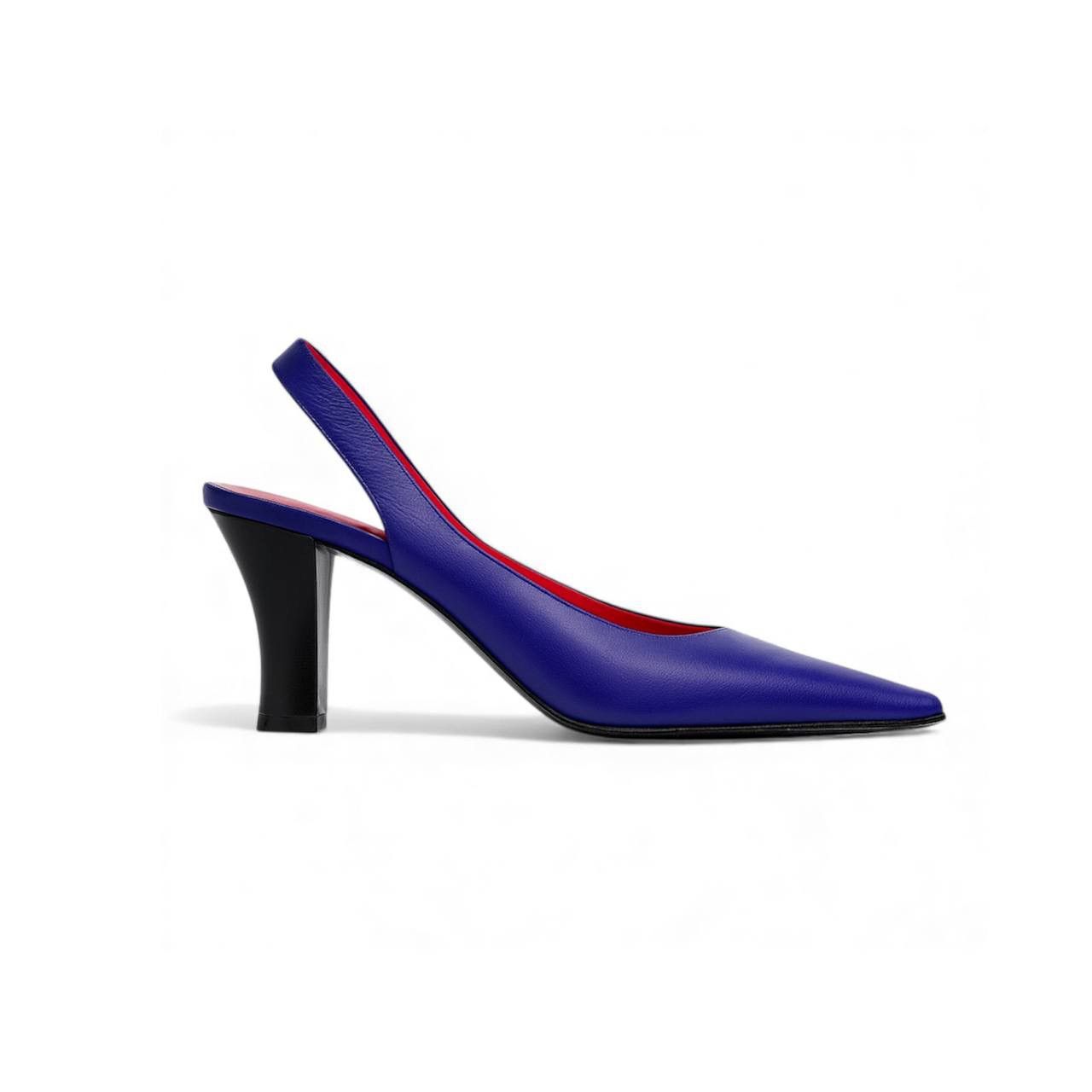 Celine 80’S CELINE ITALY ESCARPINS BLUE LEATHER HEELS CLASSIC SZ 39 Size US 9 / IT 39 - 1 Thumbnail