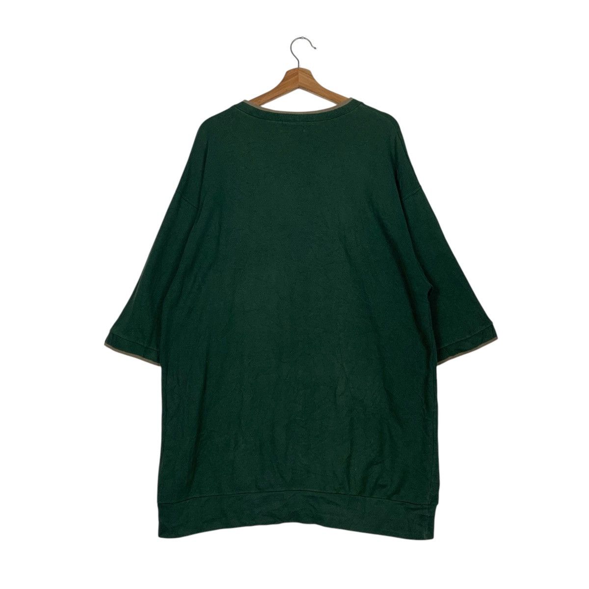 Fila 90’s FILA Short Sleeve Green V Neck Sweatshirt #2399-C107 Size US XL / EU 56 / 4 - 7 Thumbnail
