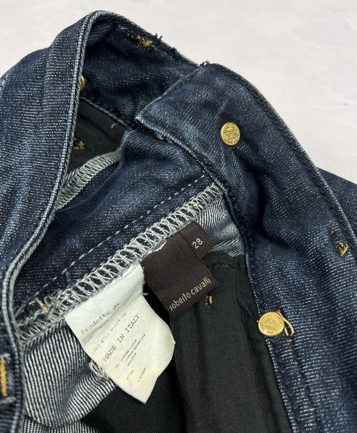 Japanese Brand × Roberto Cavalli × Vintage Avant Garde Classic Roberto Cavalli Denim Y2k Opium Retro Size 27" / US 4 / IT 40 - 10 Thumbnail