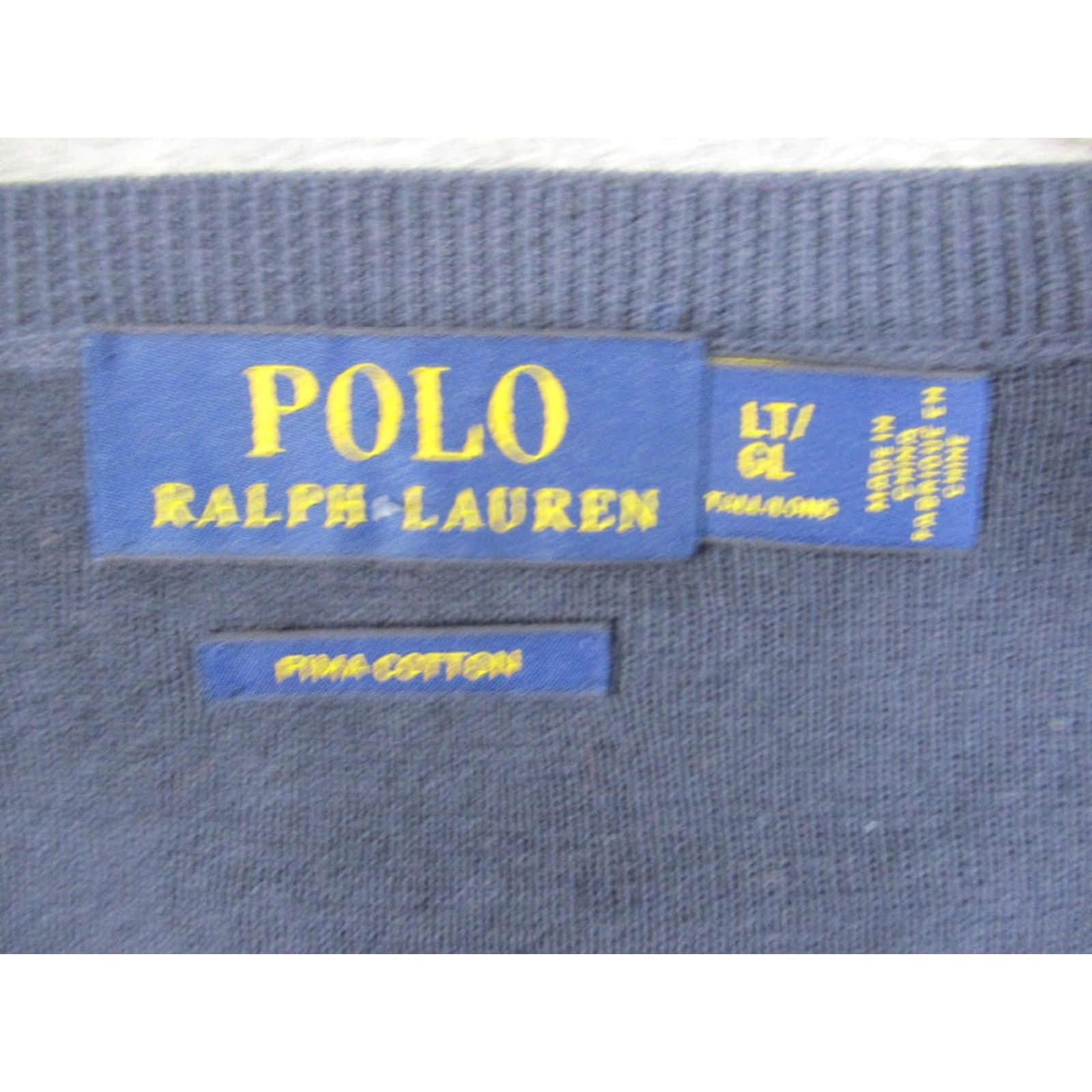 Polo Ralph Lauren Polo Ralph Lauren Sweater Vest Men Large Tall Navy Pima Cotton Size US L / EU 52-54 / 3 - 3 Thumbnail