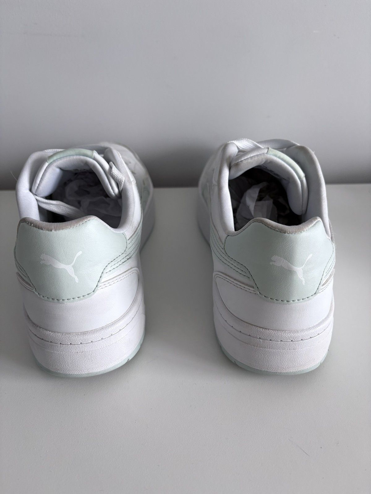Puma Puma Carina Lift white mint leather platform women's size 40 Size US 10 / IT 40 - 4 Thumbnail