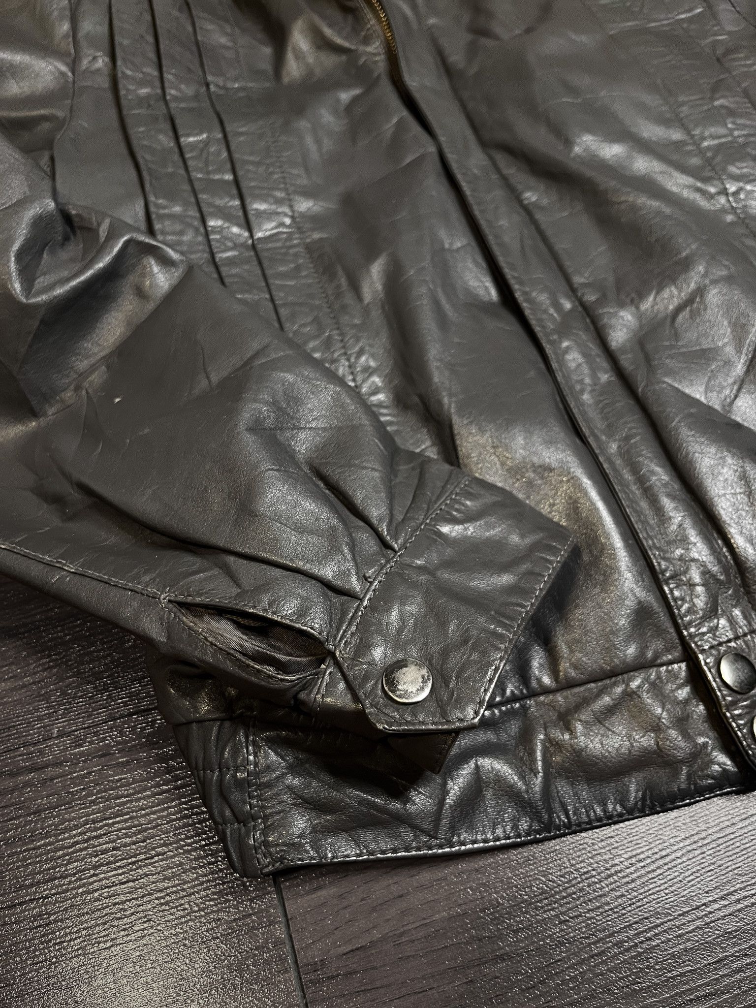 Reed VINTAGE AVANT GARDE Slim-Fit Leather Jacket Size US M / EU 48-50 / 2 - 5 Thumbnail