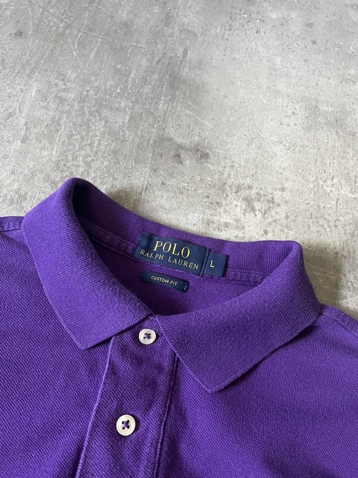 Polo Ralph Lauren × Vintage Vintage Polo Ralph Lauren purple basic polo T-shirt Size US L / EU 52-54 / 3 - 3 Thumbnail