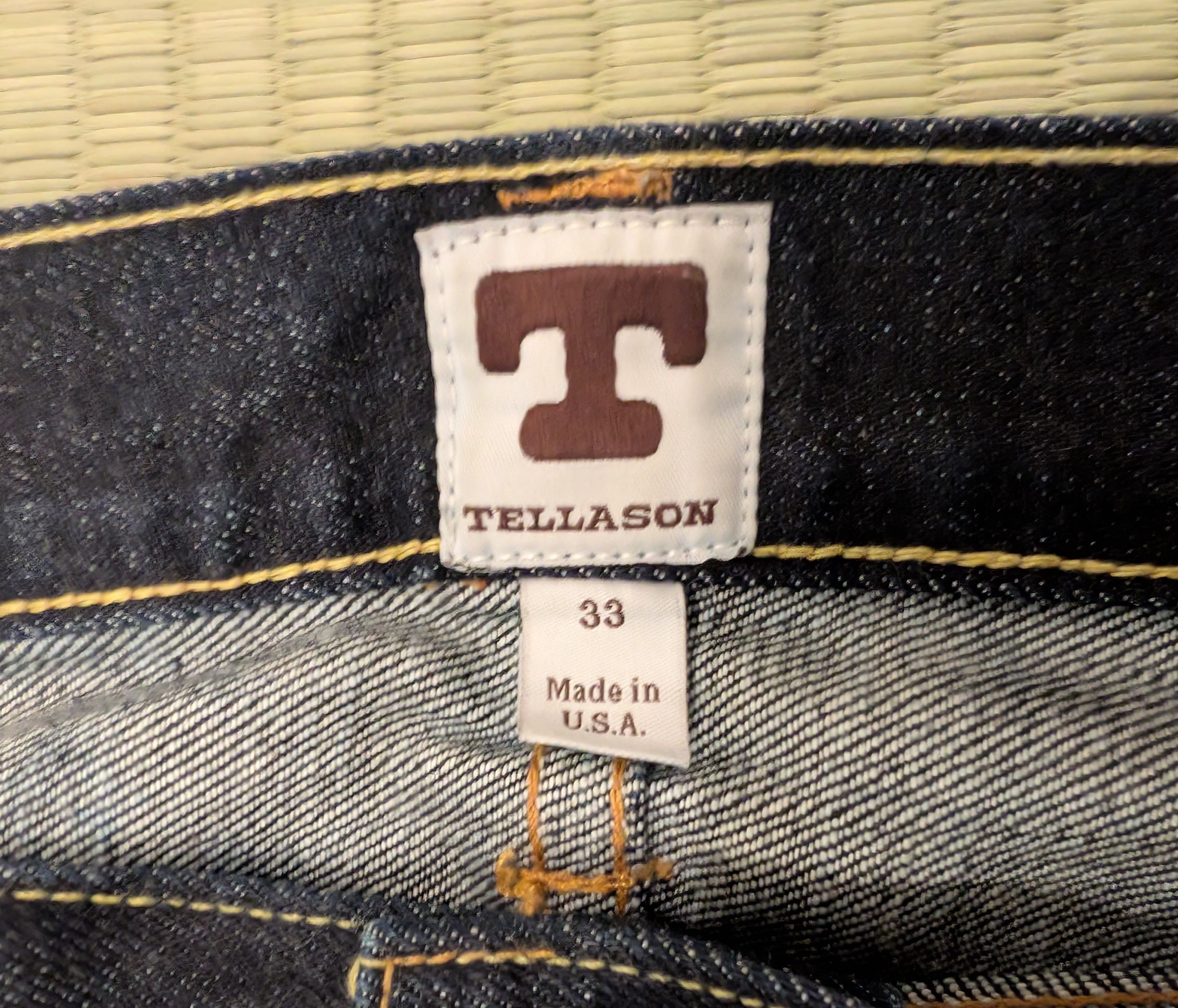 Tellason Tellason Sim Fit Selvedge Denim Jeans Made in USA Size US 33 - 3 Thumbnail