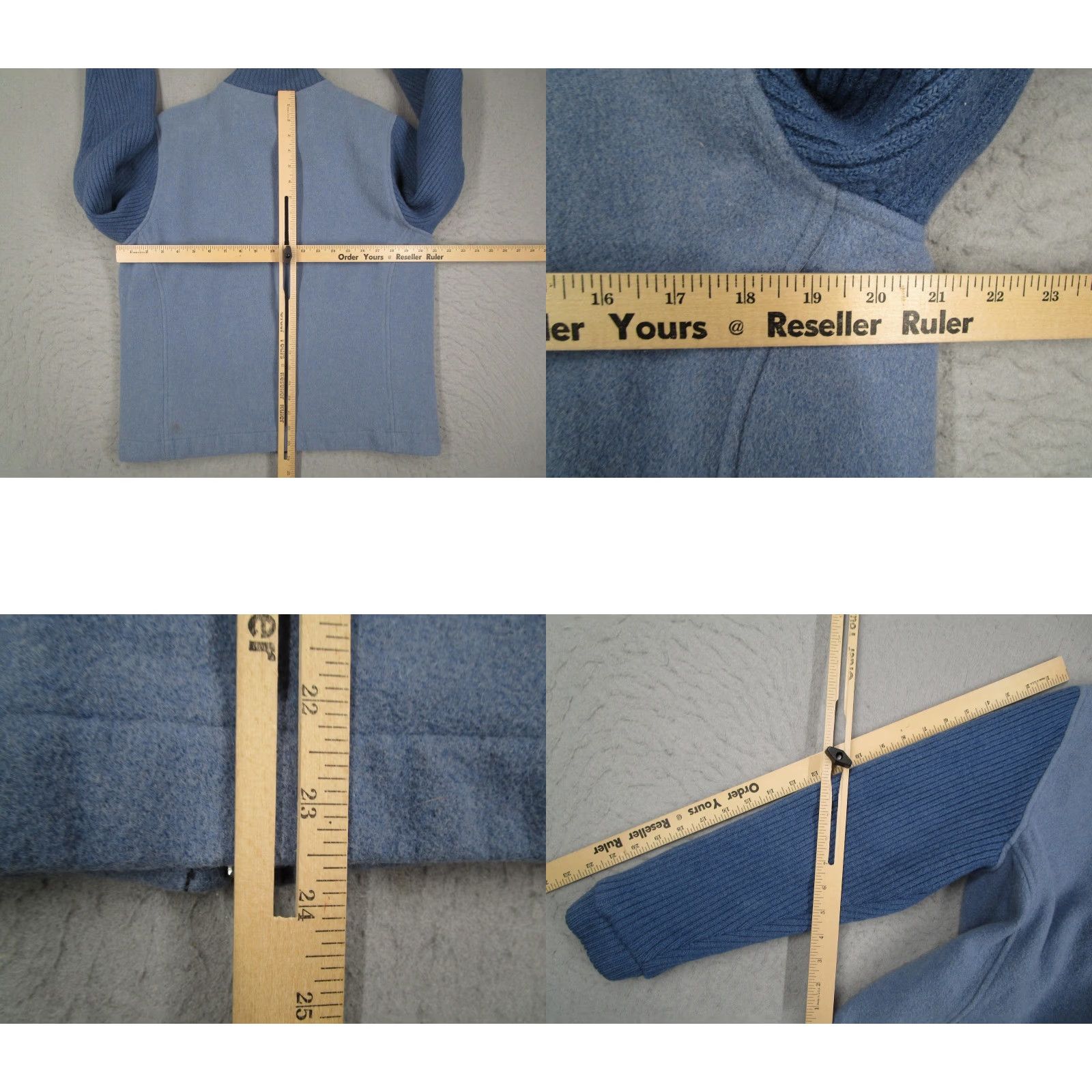 Vintage VINTAGE Woolrich Jacket Womens M Blue Haze Heather Full Zip Knit Wool 100% Short Hip-Length Casual Travel Outdoor Mens Womens Size M / US 6-8 / IT 42-44 - 8 Thumbnail