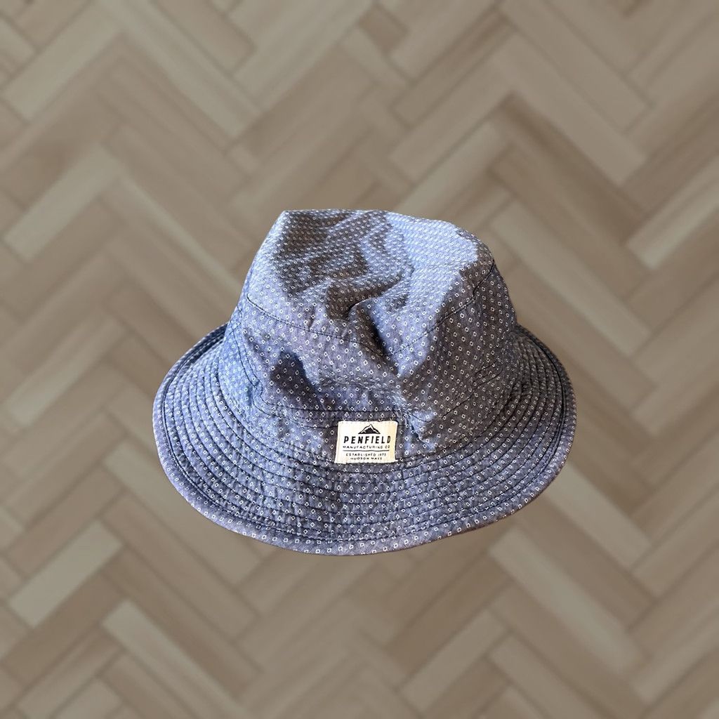 Penfield Penfield Mens Bucket Hat L Blue Diamond AOP Print Cotton Collection Mens Size ONE SIZE - 1 Thumbnail