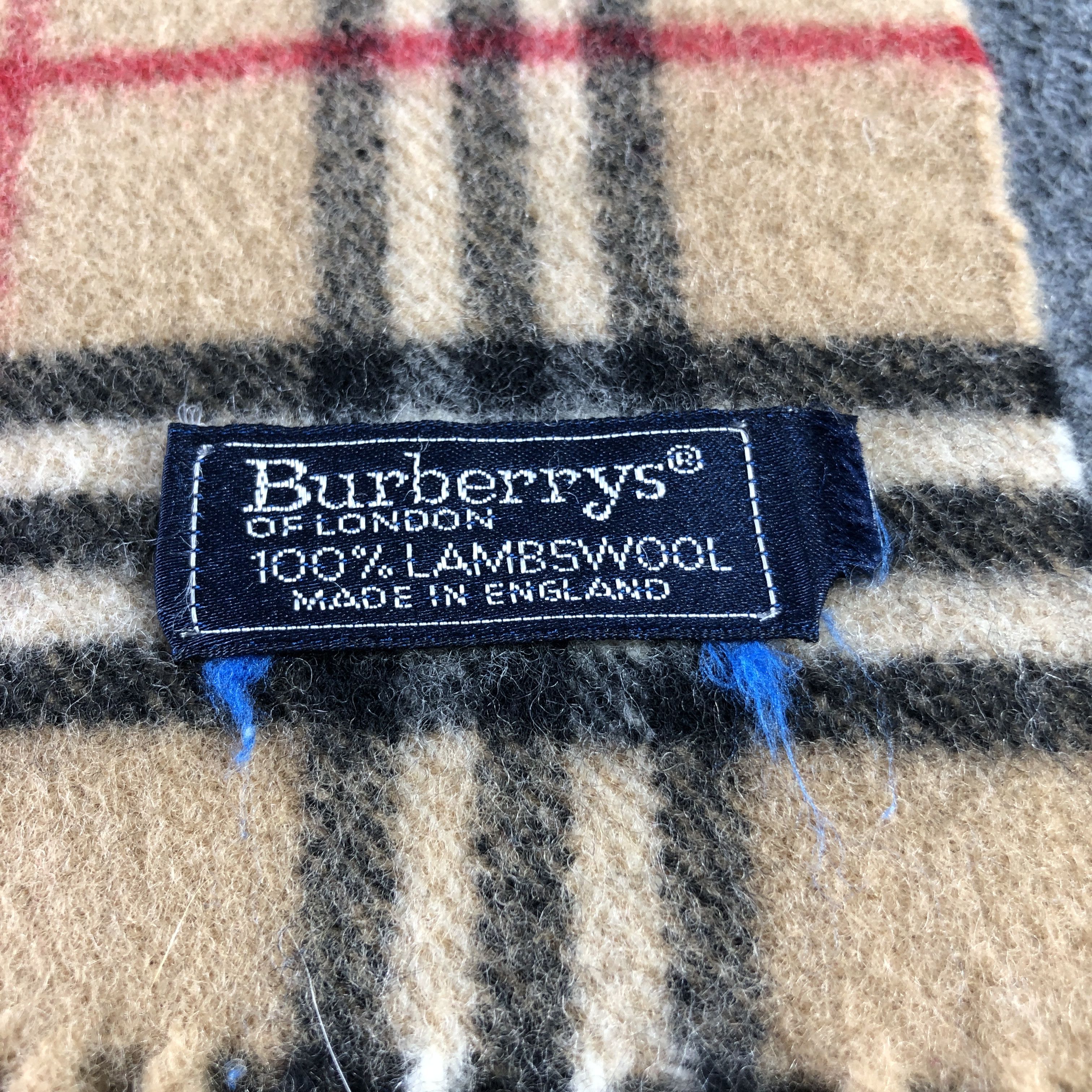 Burberry Burberrys Tan Nova Check Wool Scarf Muffler V2845 Size ONE SIZE - 4 Thumbnail