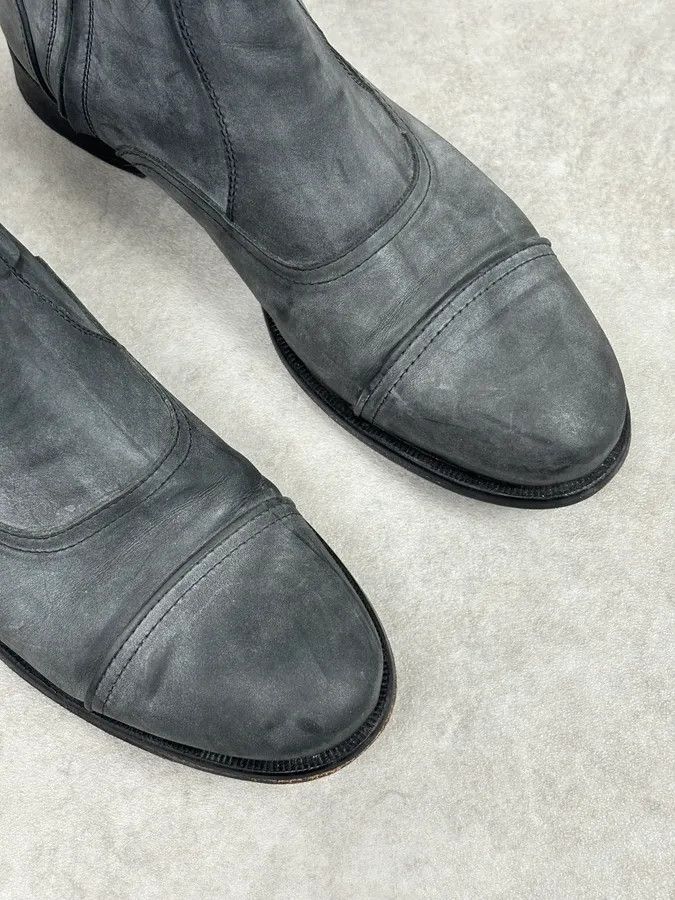 Diesel Diesel Grey Mid-Calf Leather Boots Size US 9 / EU 42 - 8 Thumbnail