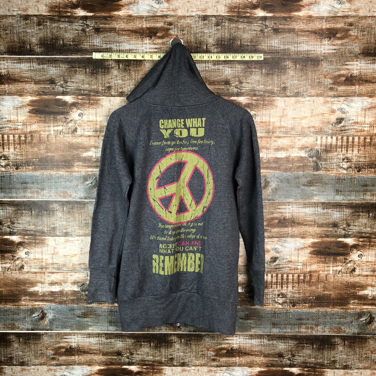 Japanese Brand Colza The World Remember Grey Hoodie #A2028 Size M / US 6-8 / IT 42-44 - 13 Thumbnail