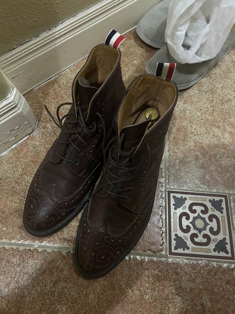 Thom Browne Classic brocade carved boots