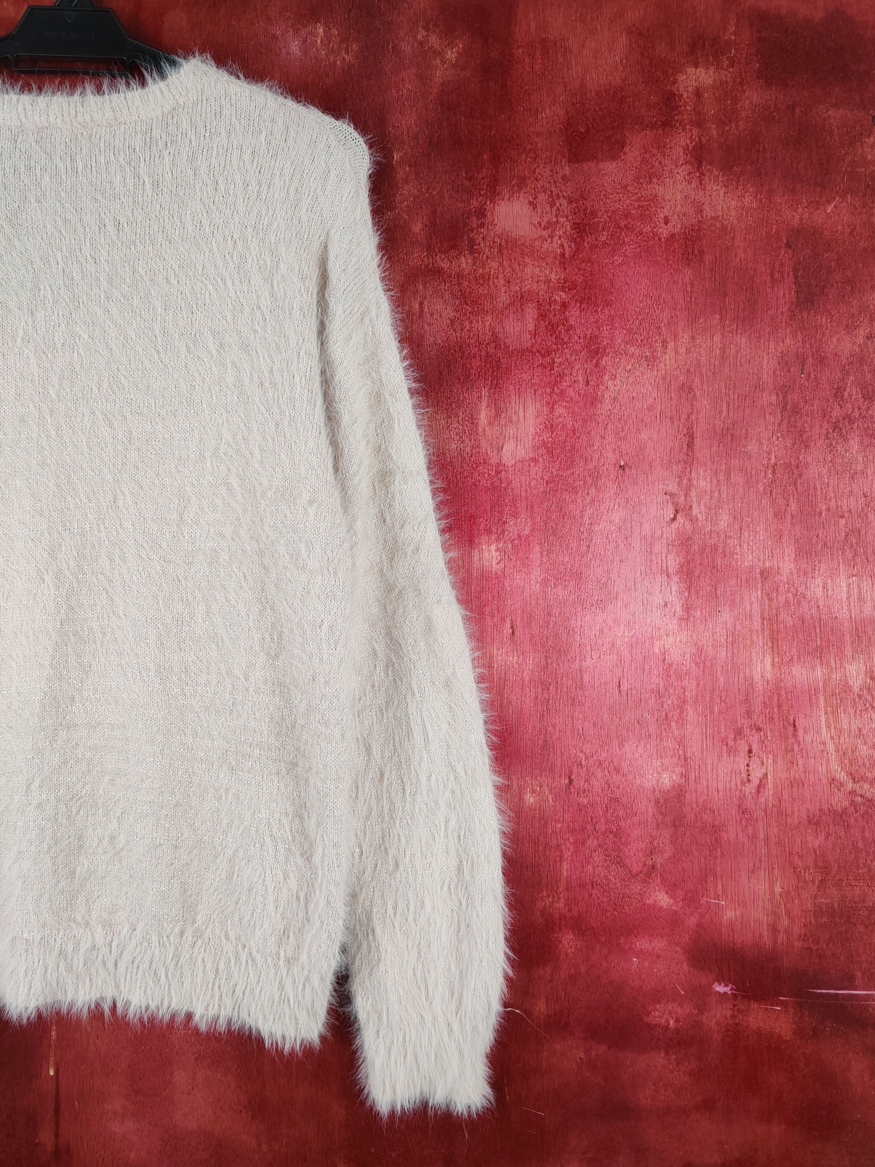 Homespun Knitwear OZOC Peach Shag Shaggy Fur Mohair Knitwear #S1977 Size M / US 6-8 / IT 42-44 - 10 Thumbnail