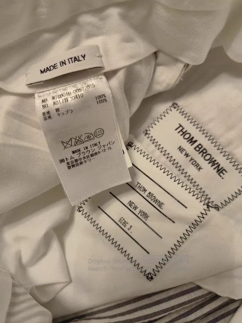 Thom Browne Thom Browne size 3 Seersucker Trousers, Classic Blue and Wh Size 38S - 6 Thumbnail