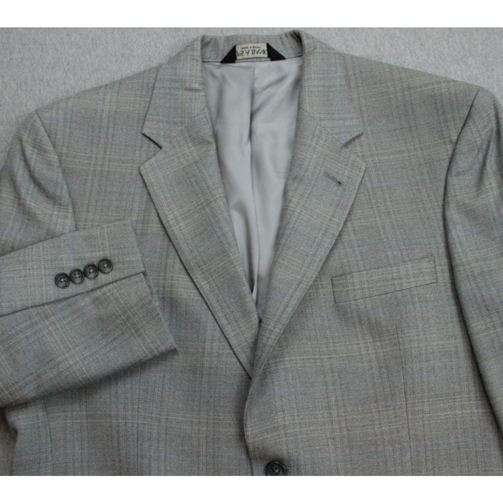 Jos. A. Bank Jos A Bank Blazer Mens 40S Plaid Silk Wool Single Breast Size 40S - 1 Thumbnail