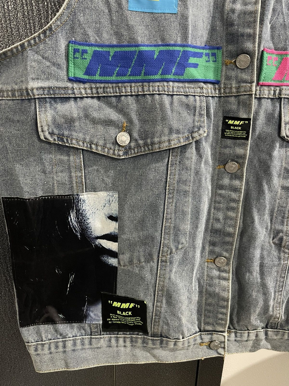 Japanese Brand MMF MOD WAVE MOVEMENT DENIM VEST Size XXL / US 16-18 / IT 52-54 - 7 Thumbnail
