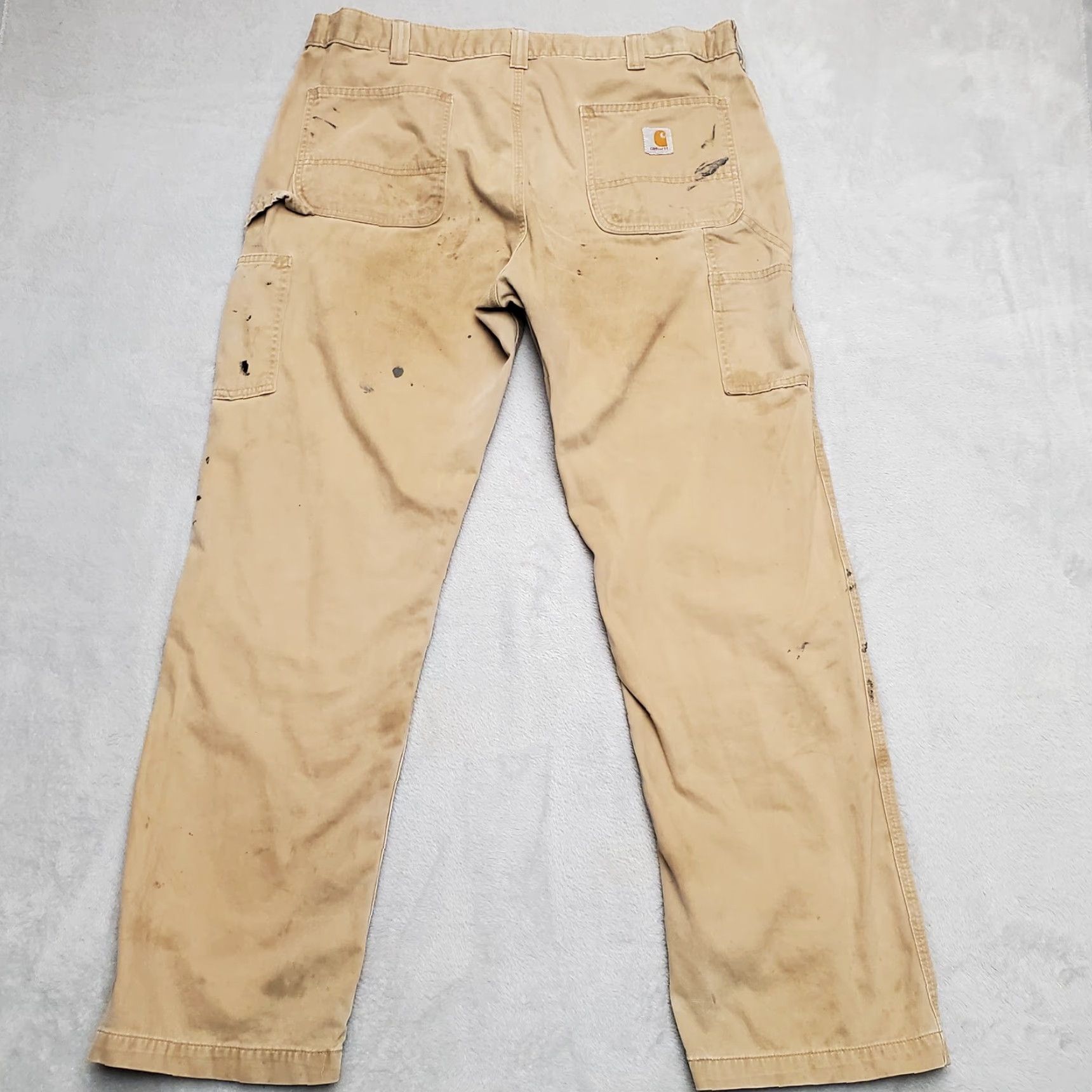 Carhartt Carhartt Pants Men 38x32 Tan Twill Relaxed Carpenter Cargo Workwear B324 DKH Size US 38 / EU 54 - 5 Thumbnail