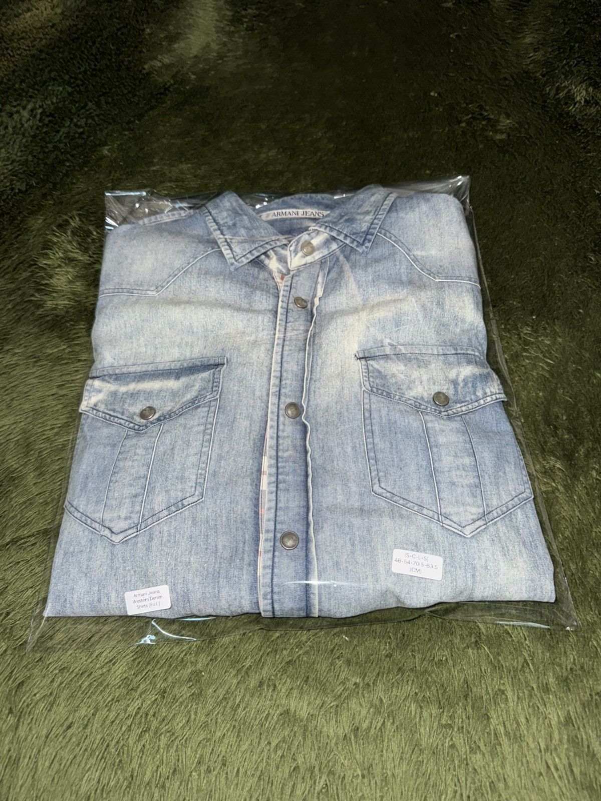 Armani [EU L] Armani Jeans Vintage Washed Western Denim Shirt Size US L / EU 52-54 / 3 - 13 Thumbnail