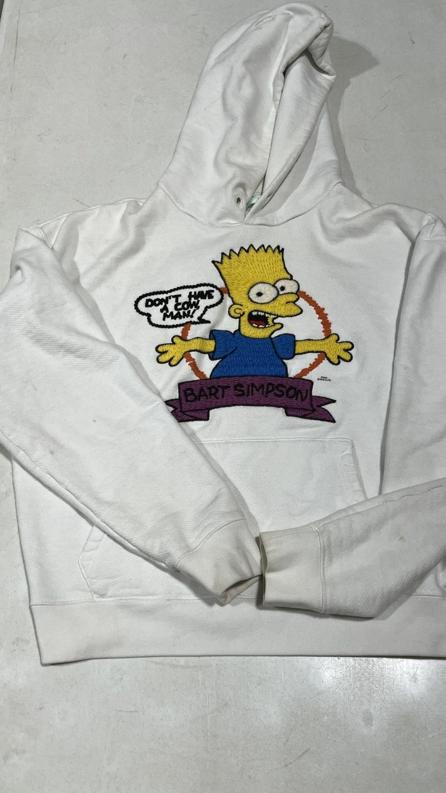 Bart simpson hoodie off white hotsell
