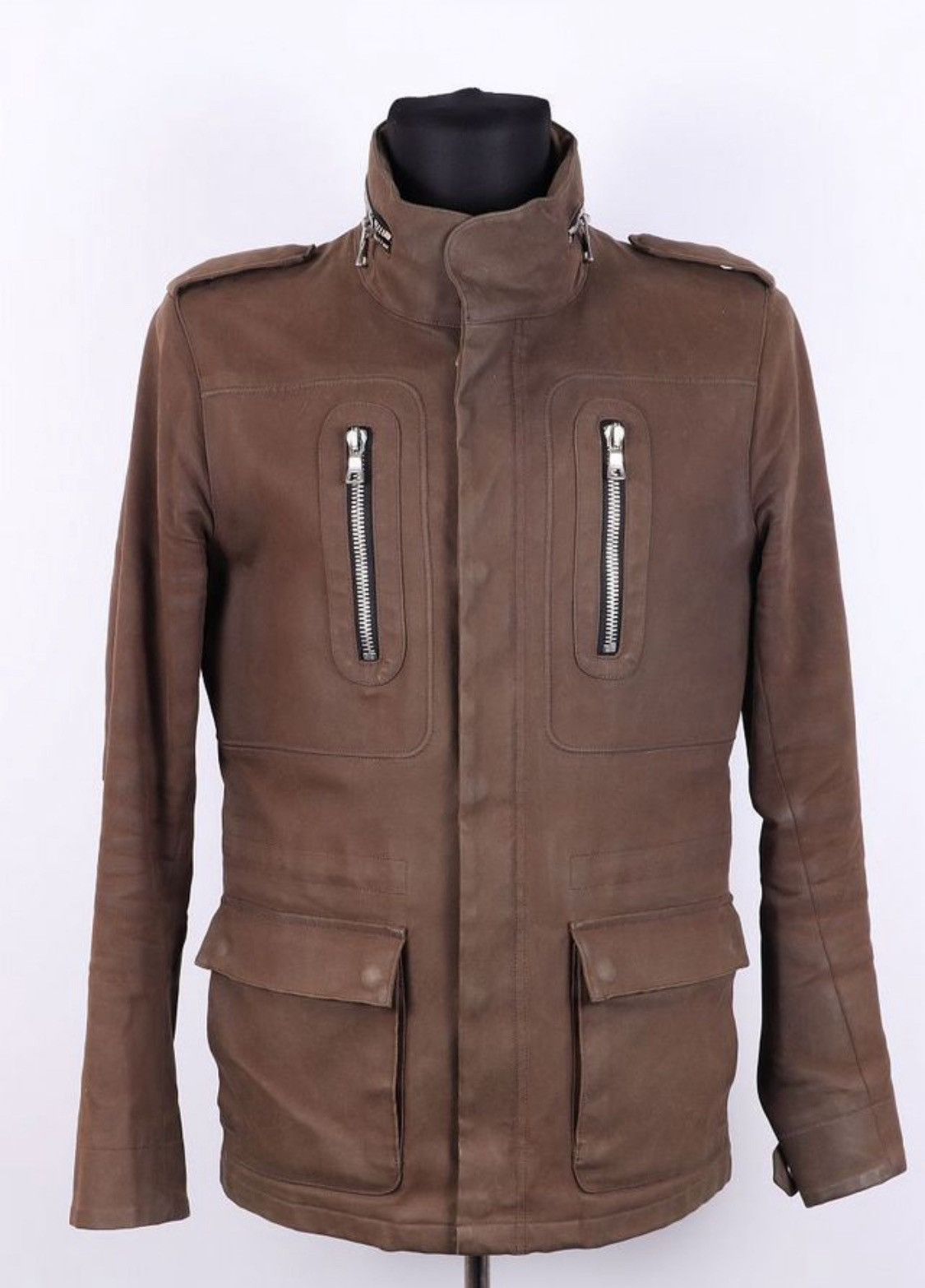 Balmain Balmain Cotton Asymmetrical Zip-Up Jacket Size US L / EU 52-54 / 3 - 1 Thumbnail