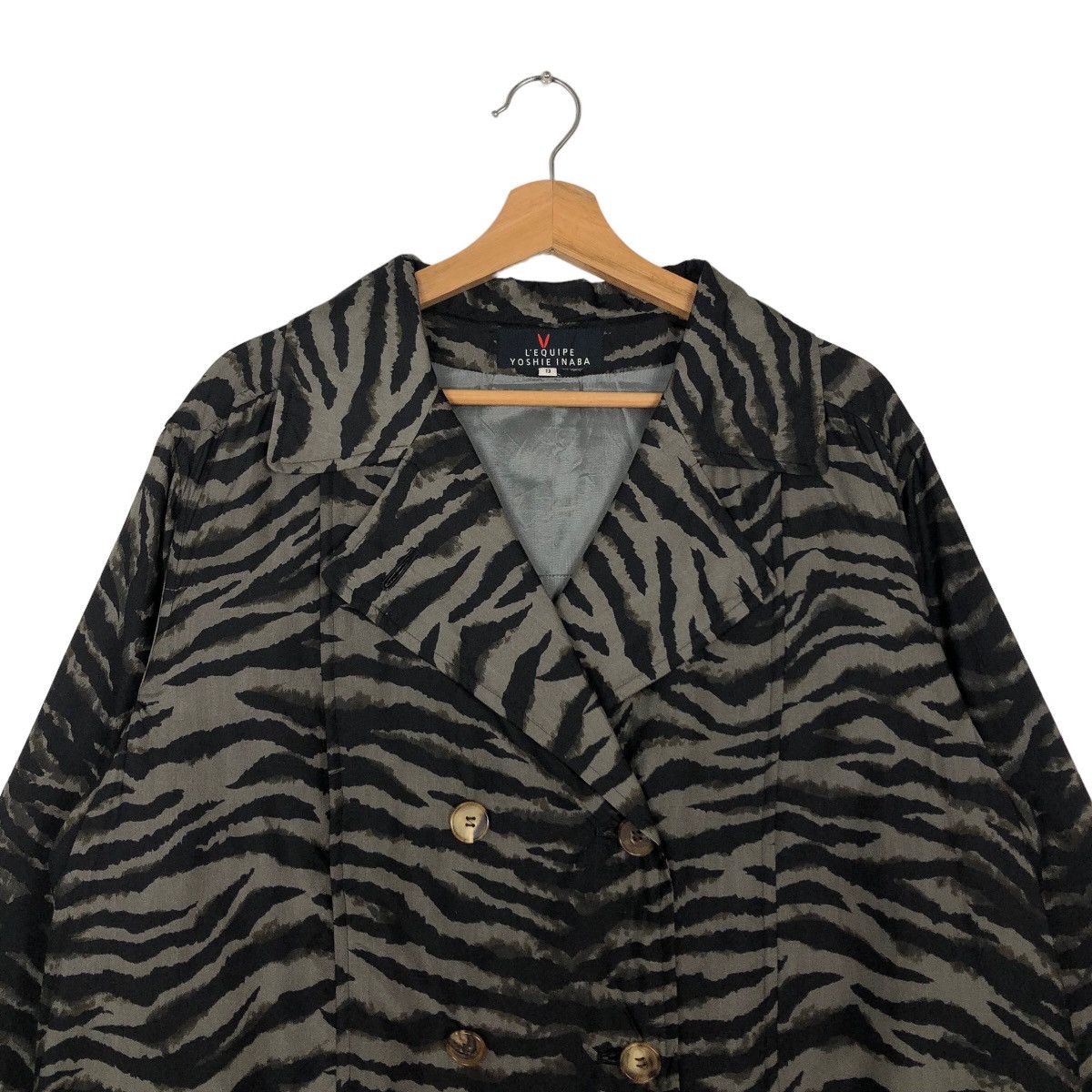 Japanese Brand 🔥Tiger Striped Camo Design Oversized Jacket L’Equipe Yoshie Size US M / EU 48-50 / 2 - 3 Thumbnail