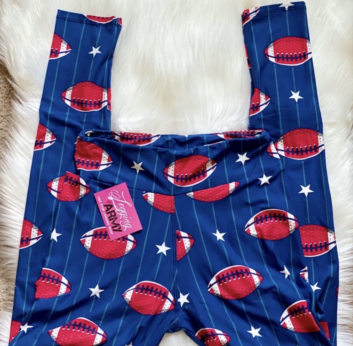 Other FOOTBALL PRINT MID RISE LEGGINGS OS Size 24" / US 00 / IT 34 - 5 Thumbnail