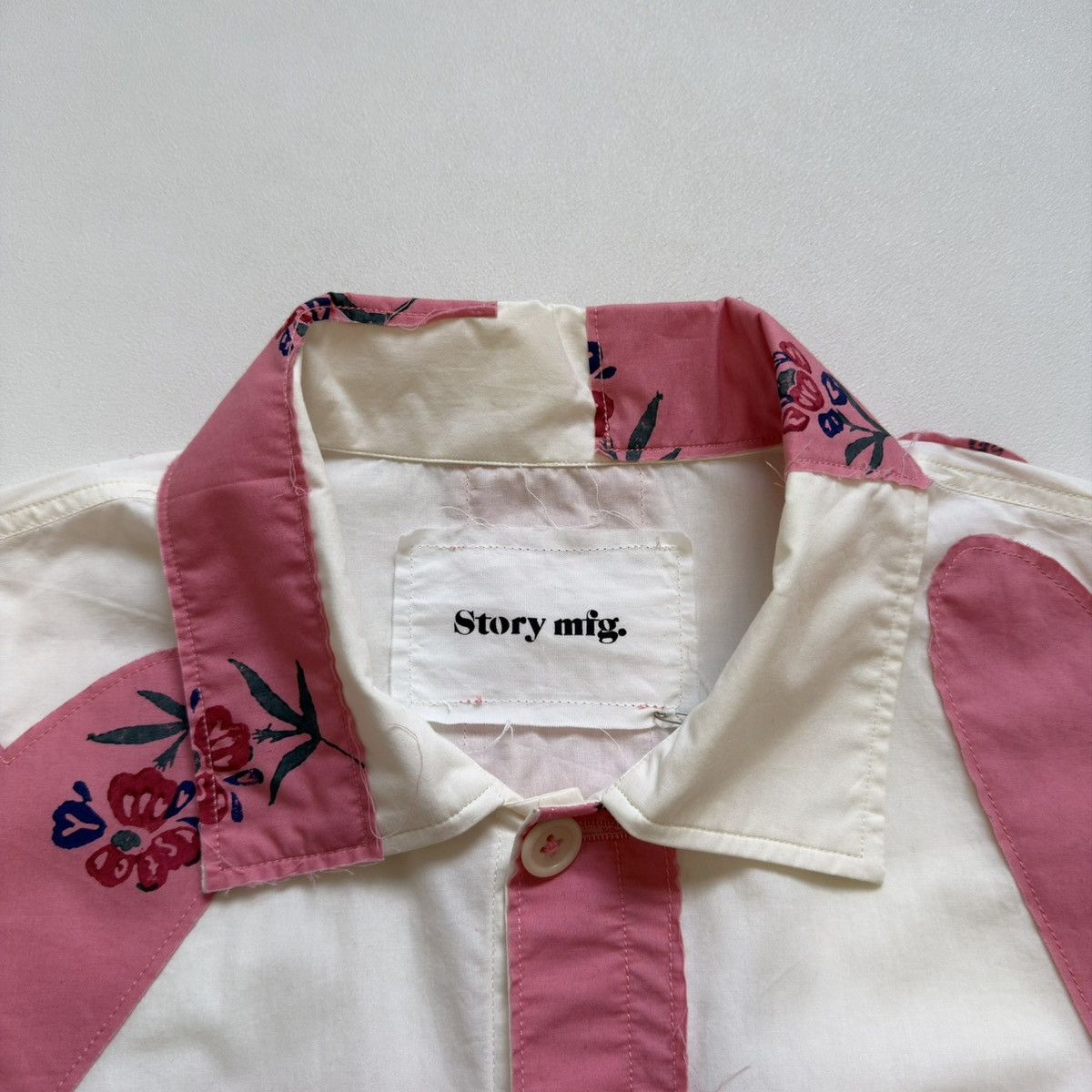 Story Mfg. S/S 24 Sample ‘Patch Work Hearts’ Over Shirt Size US M / EU 48-50 / 2 - 5 Thumbnail