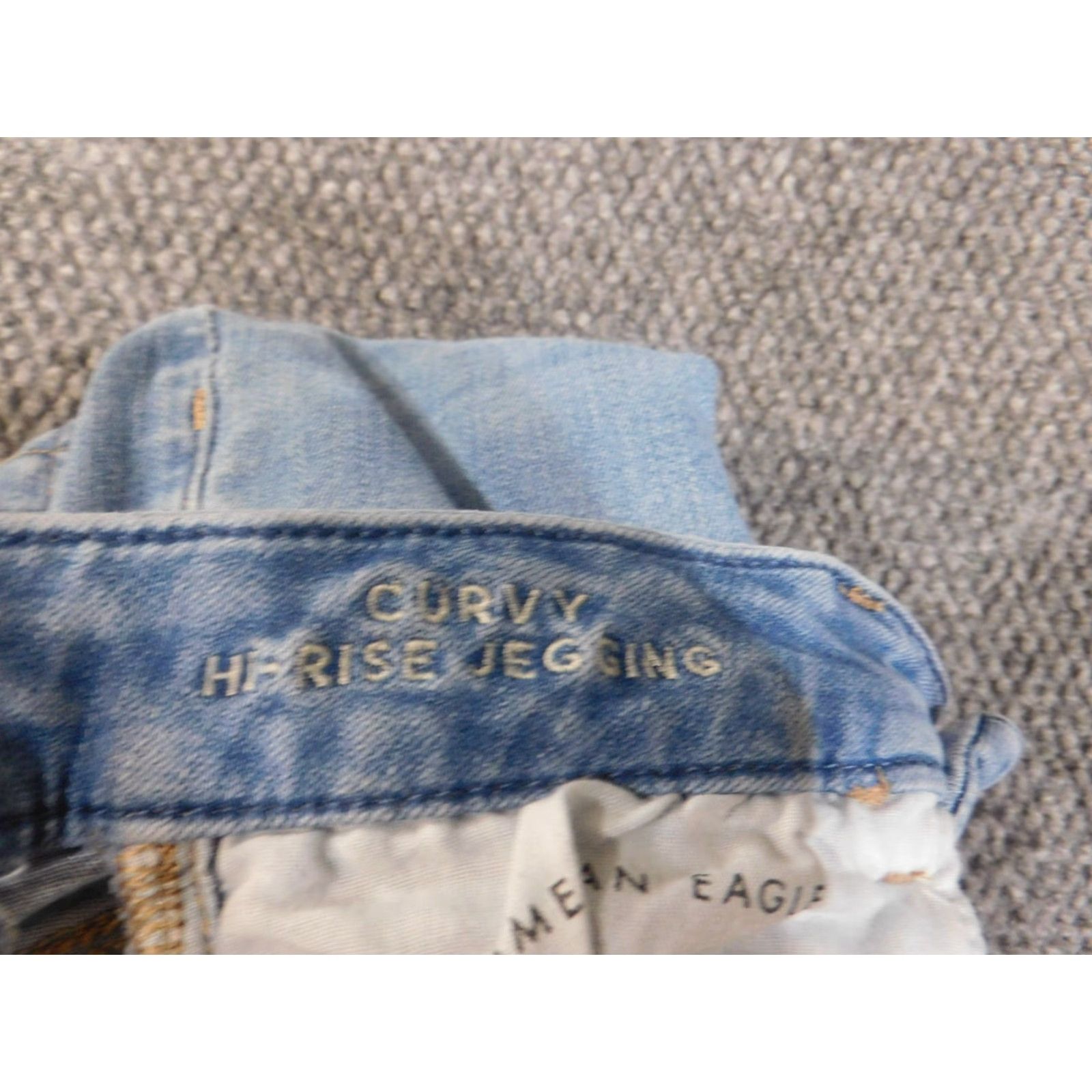 American Eagle Outfitters American Eagle Jeans Womens size 4 Jegging Denim Stretch Straight Rise Mid Regular Distressed Zipper Dark Blue Size 27" / US 4 / IT 40 - 6 Thumbnail