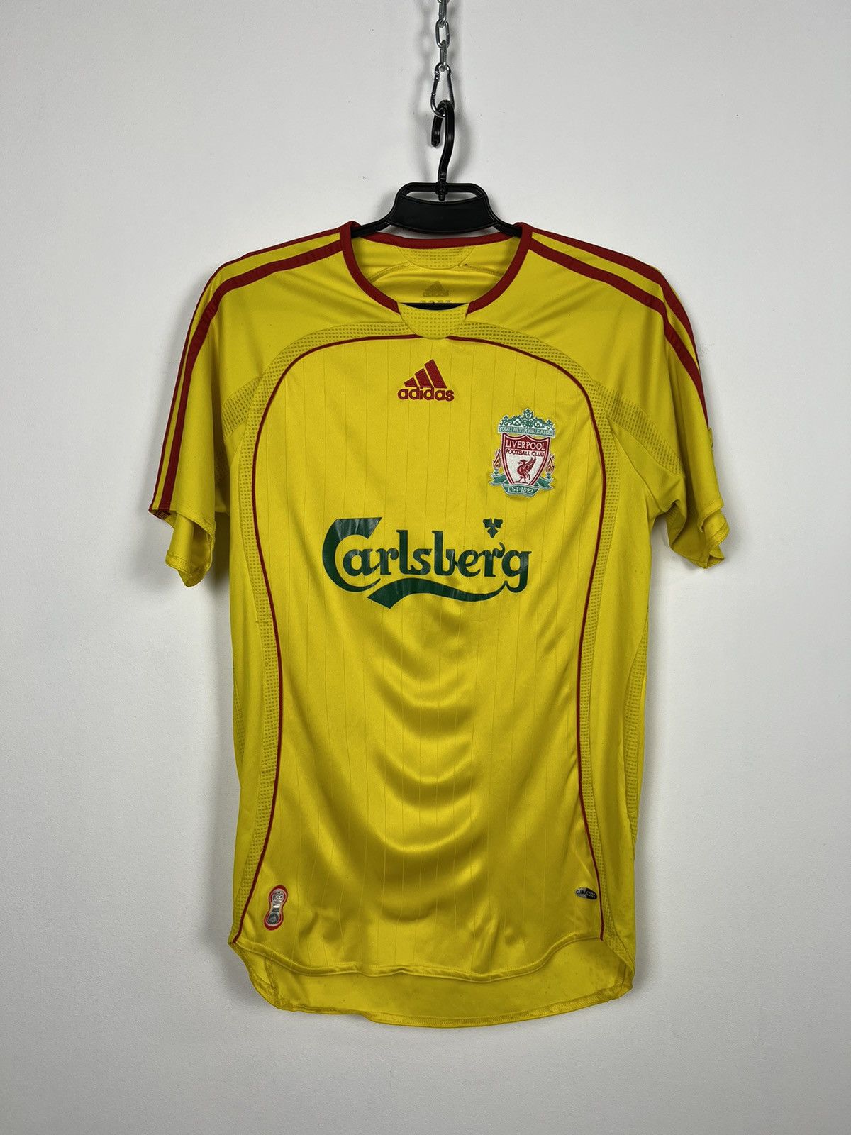 image of Adidas Liverpool 2006-2007 Carragher Away Soccer Jersey S in Yellow, Men's (Size Small)