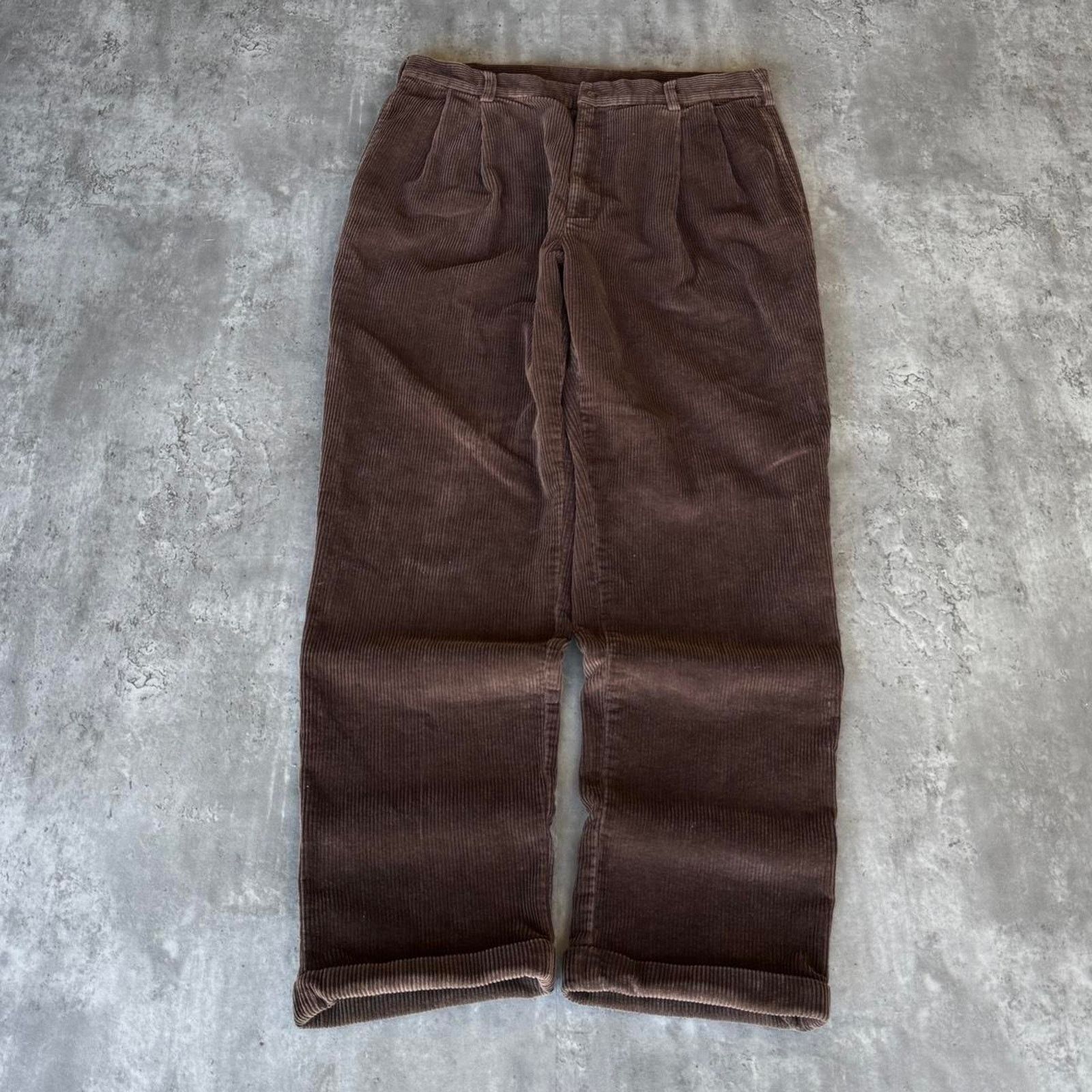 Jos. A. Bank × Vintage Jos. A. Bank Chocolate Brown Corduroy Dress Pants Size US 36 / EU 52 - 1 Thumbnail
