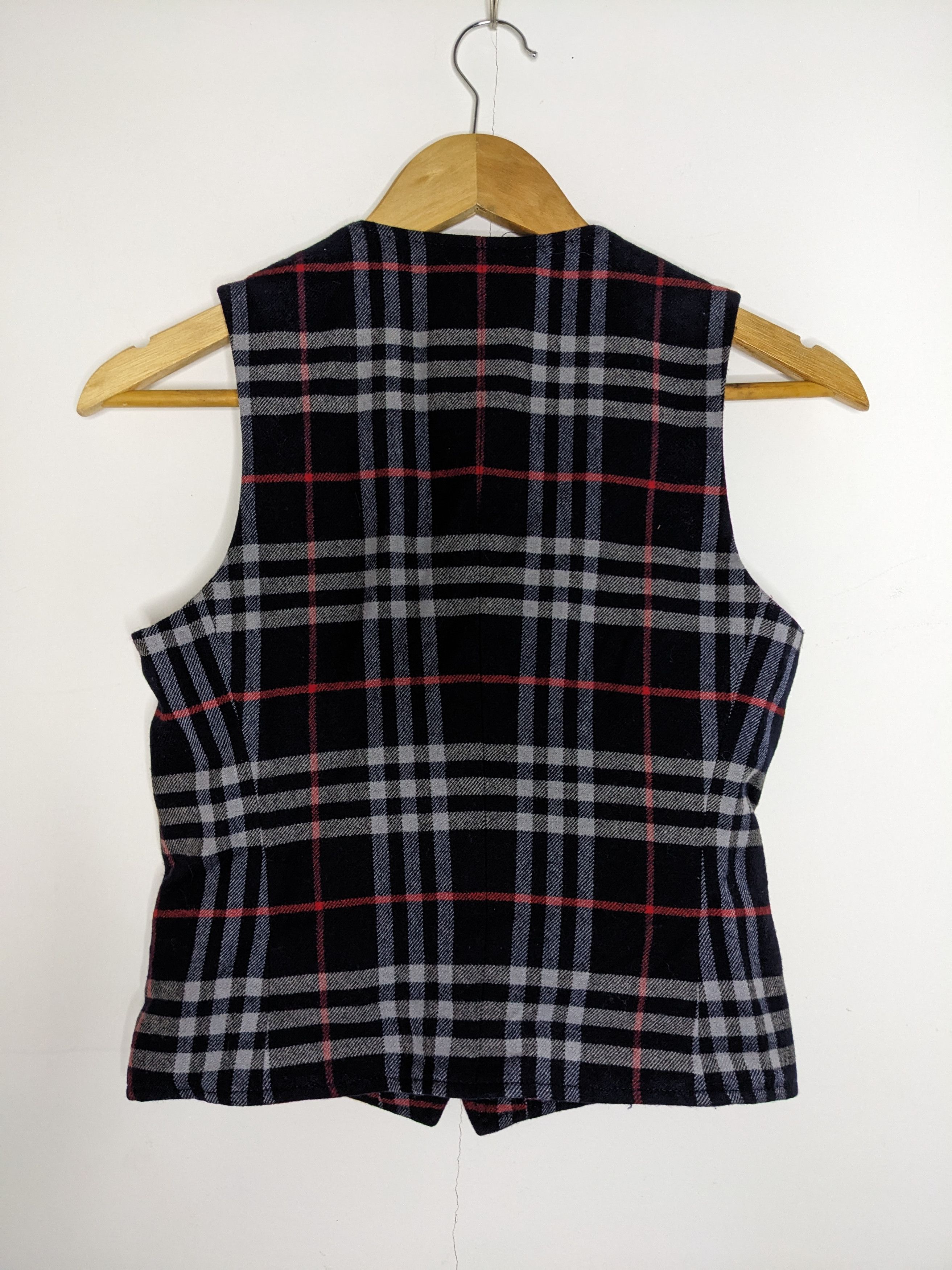 Burberry × Vintage Burberry Vintage Nova Checked Womens Blue Vest Size S / US 4 / IT 40 - 2 Thumbnail