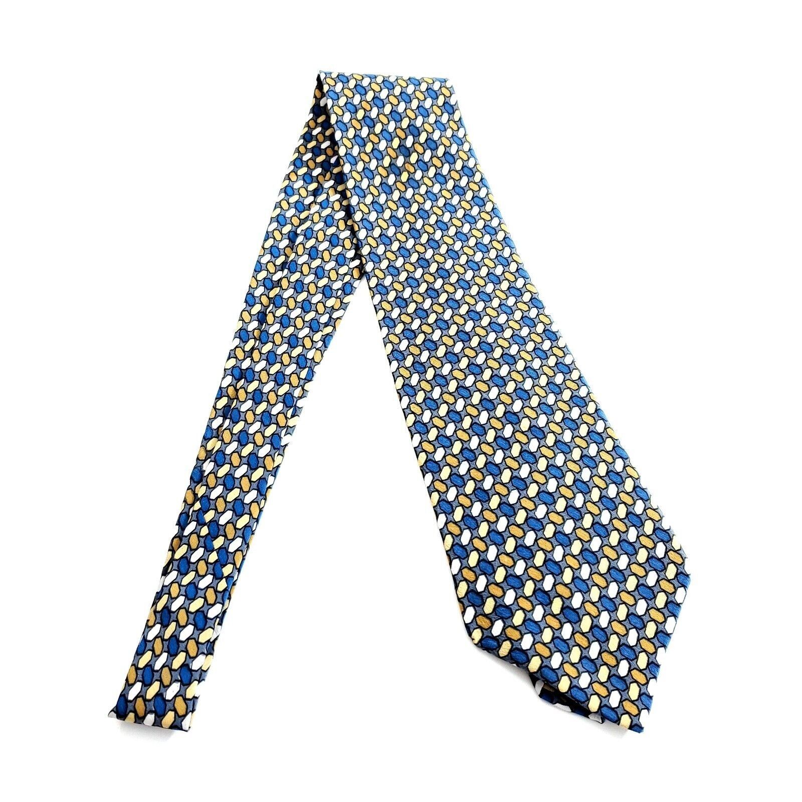 Principe Principe Red Tan White Geometric Print Wide Silk Tie Size ONE SIZE - 6 Thumbnail