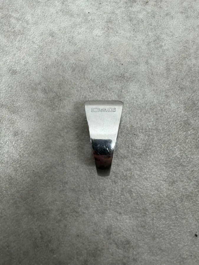 Dolce & Gabbana 2000s Dolce & Gabbana Grey Marble Effect Steel Signet Ring Size ONE SIZE - 5 Thumbnail