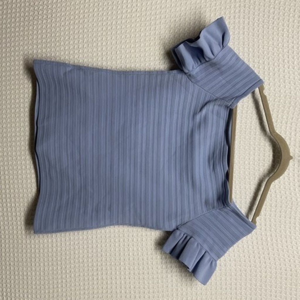 Ted Baker Ted Baker MisteeyKnitted Frill Det Off Shoulder Shirt Women5 Size XL / US 12-14 / IT 48-50 - 1 Thumbnail