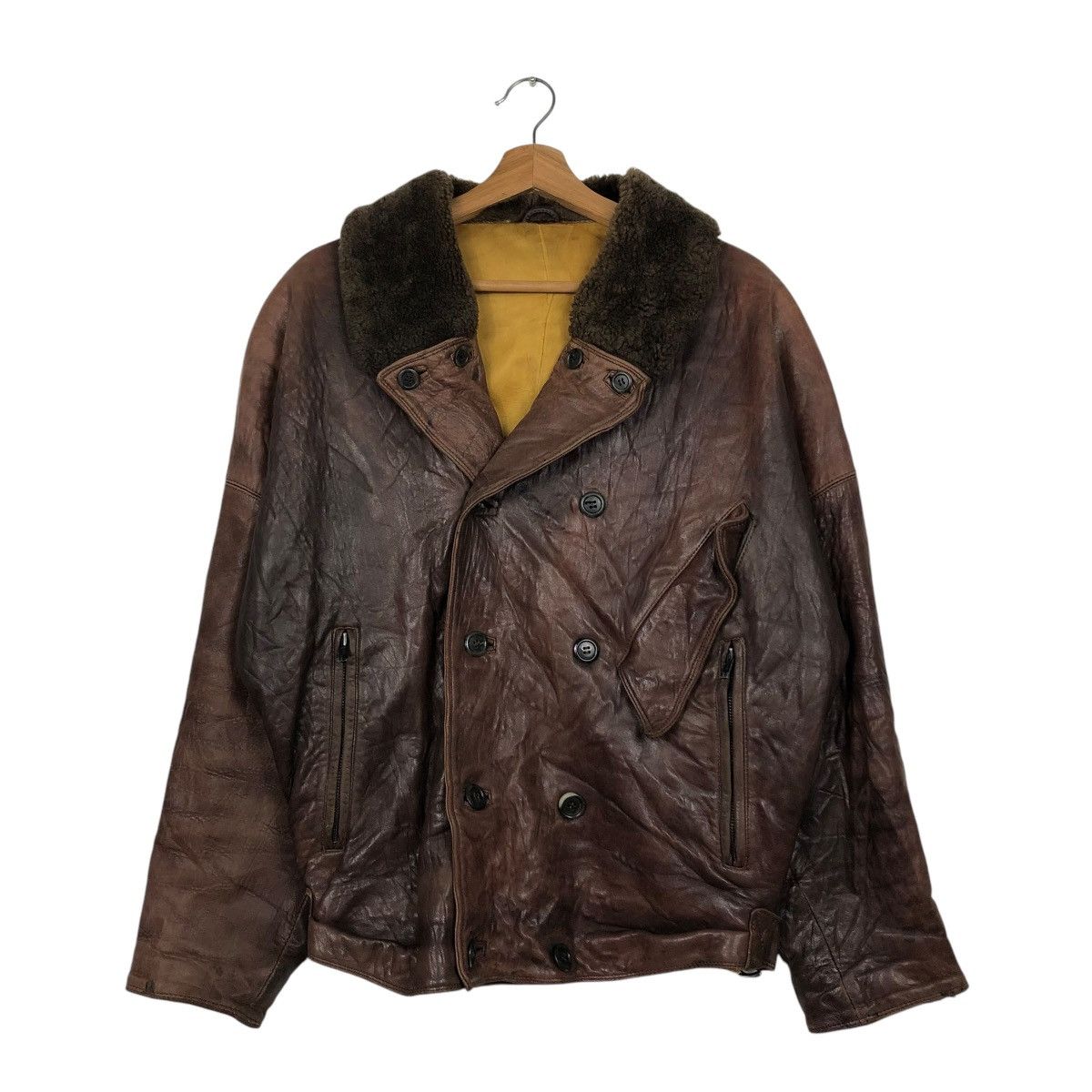 Japanese Brand 🔥VTG BIKER LEATHER JACKET GICOLL FUR COLLAR 14th ADDICTION Size US M / EU 48-50 / 2 - 3 Thumbnail
