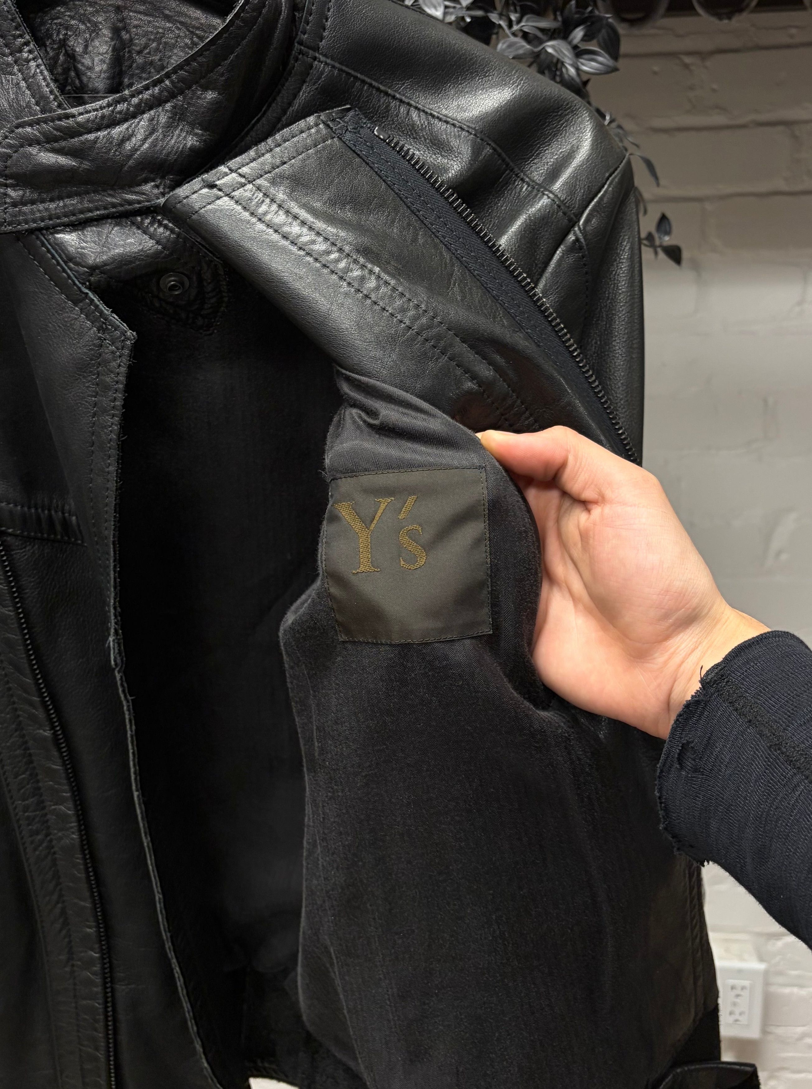 Yohji Yamamoto Yohji Yamamoto ‘Y’s’ Horse Leather Raw Cuff Moto-Jacket Size US M / EU 48-50 / 2 - 7 Thumbnail