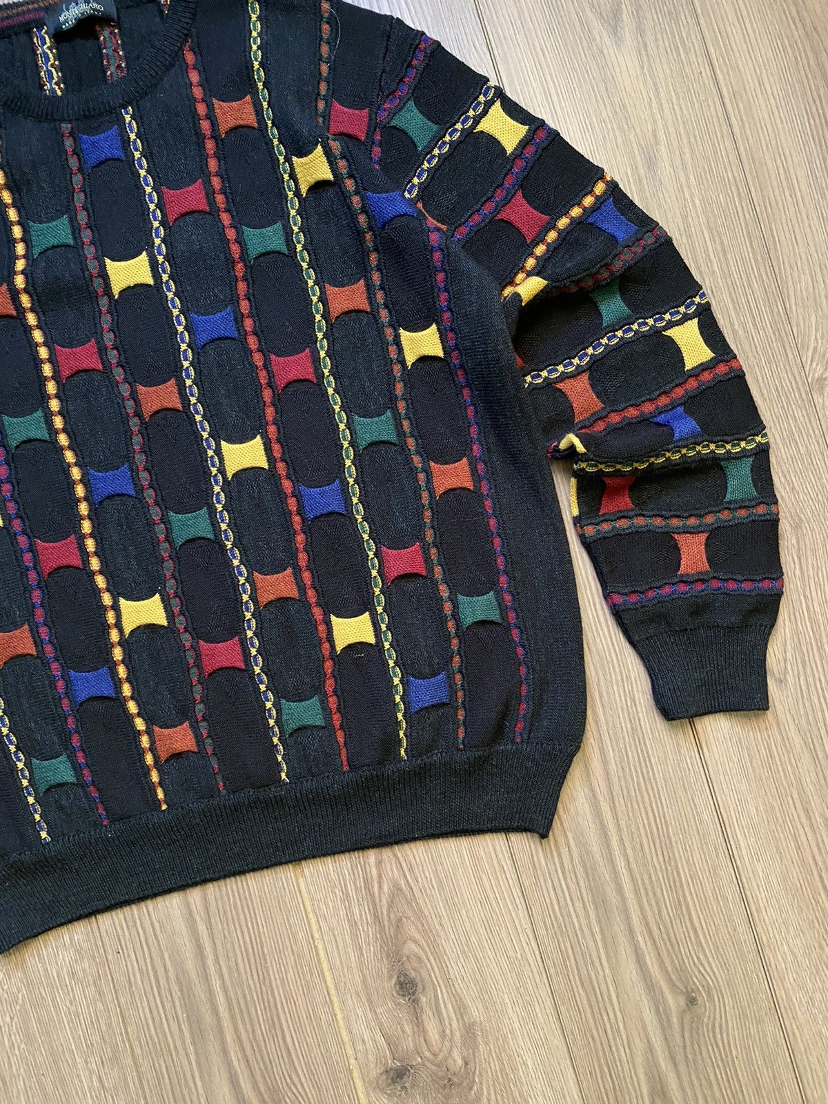 Vintage Vintage Montechiaro Coogi Style Knit Sweater Size 52 Size US L / EU 52-54 / 3 - 4 Thumbnail