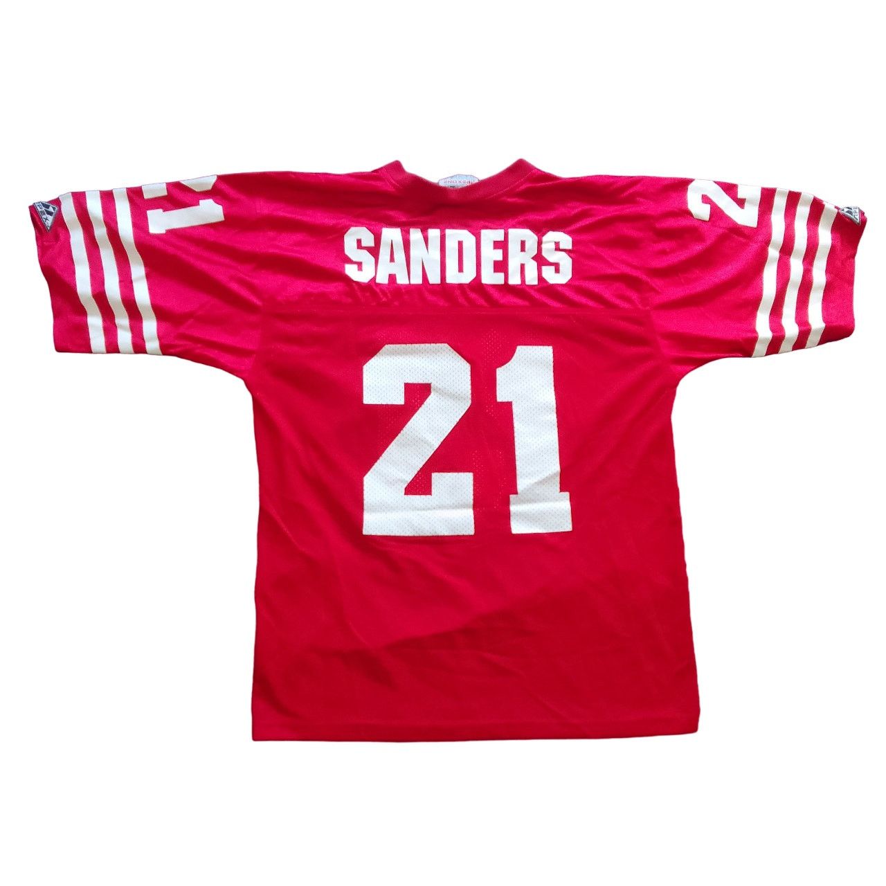 NFL × Starter SF 49ers DEION 1994 Sanders #21 APEX jersey L red NFL vtg Size US L / EU 52-54 / 3 - 4 Thumbnail