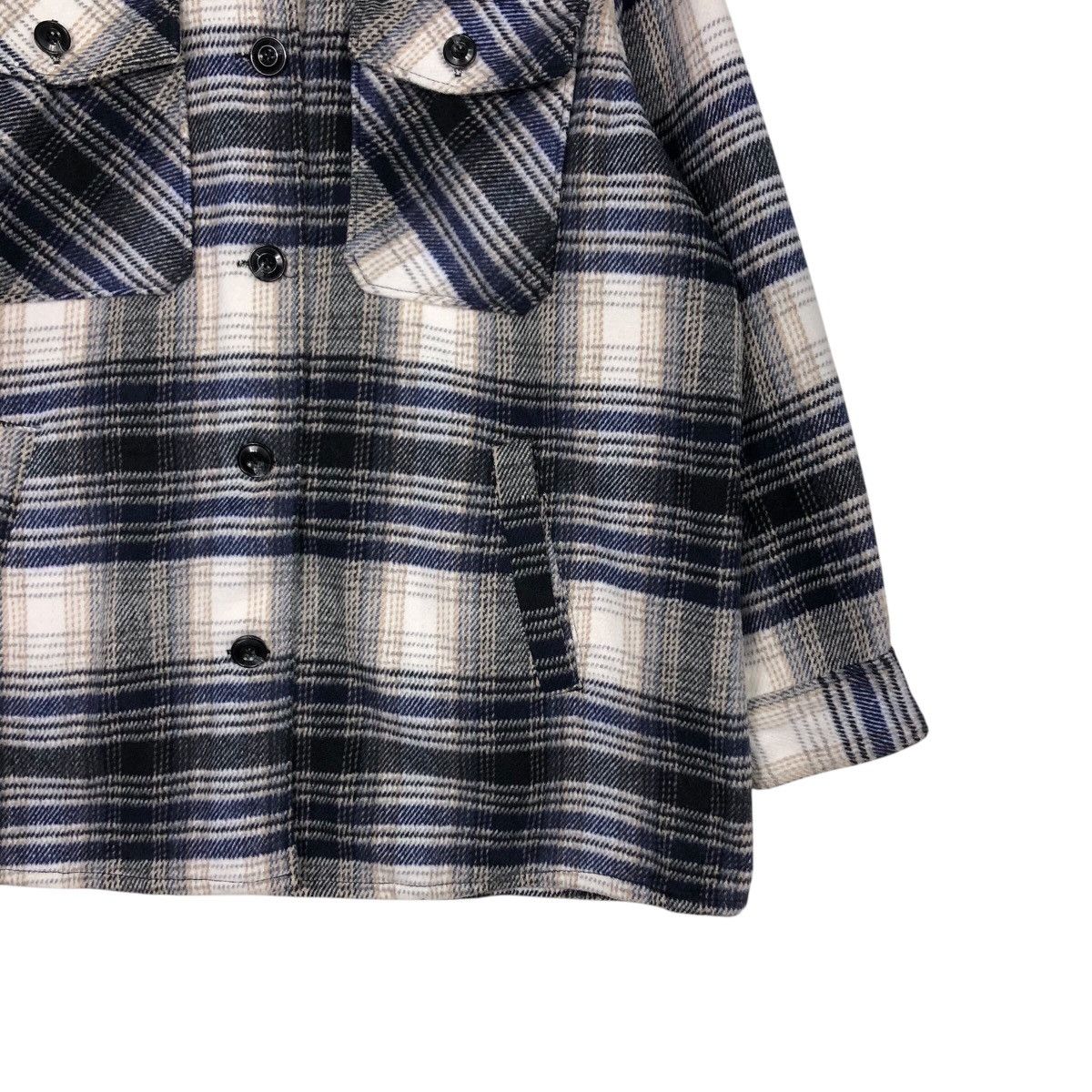 Japanese Brand 📌Vintage Flannel Jacket Wool Divided Tartan Issey Miyake Size US M / EU 48-50 / 2 - 6 Thumbnail