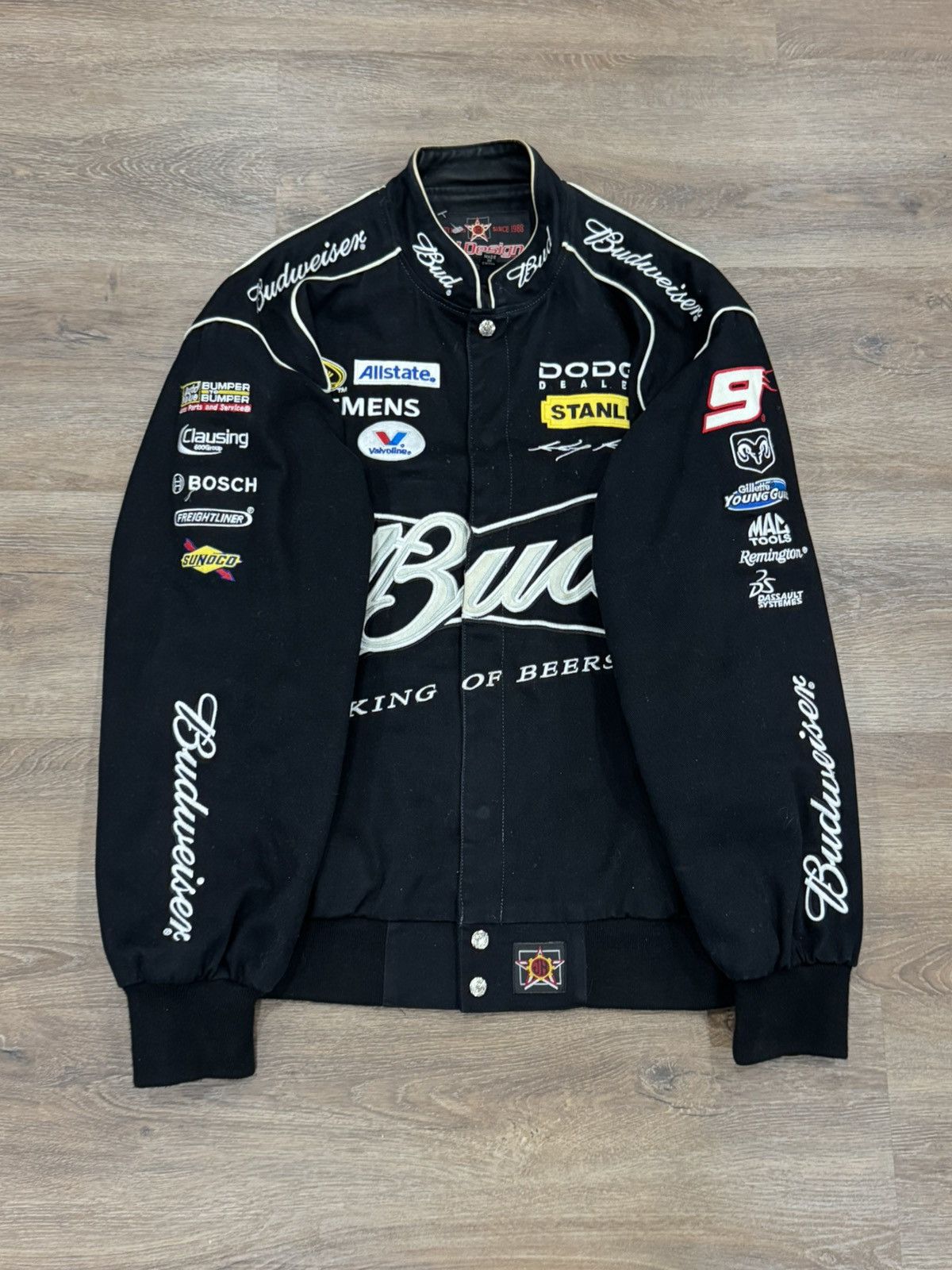 JH Design VINTAGE JEFF HAMILTON BUDWEISER RACING JACKET Size US L / EU 52-54 / 3 - 1 Thumbnail