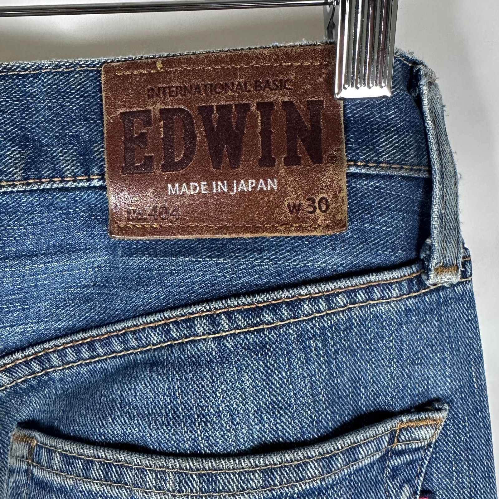 Edwin Distressed Straight 404 Denim Size US 32 / EU 48 - 9 Thumbnail