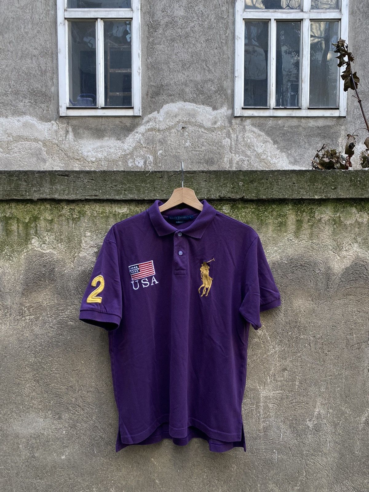 Ralph Lauren × Vintage Polo Ralph Lauren USA Embroidered Logo Y2K Polo T-Shirt Size US L / EU 52-54 / 3 - 2 Thumbnail